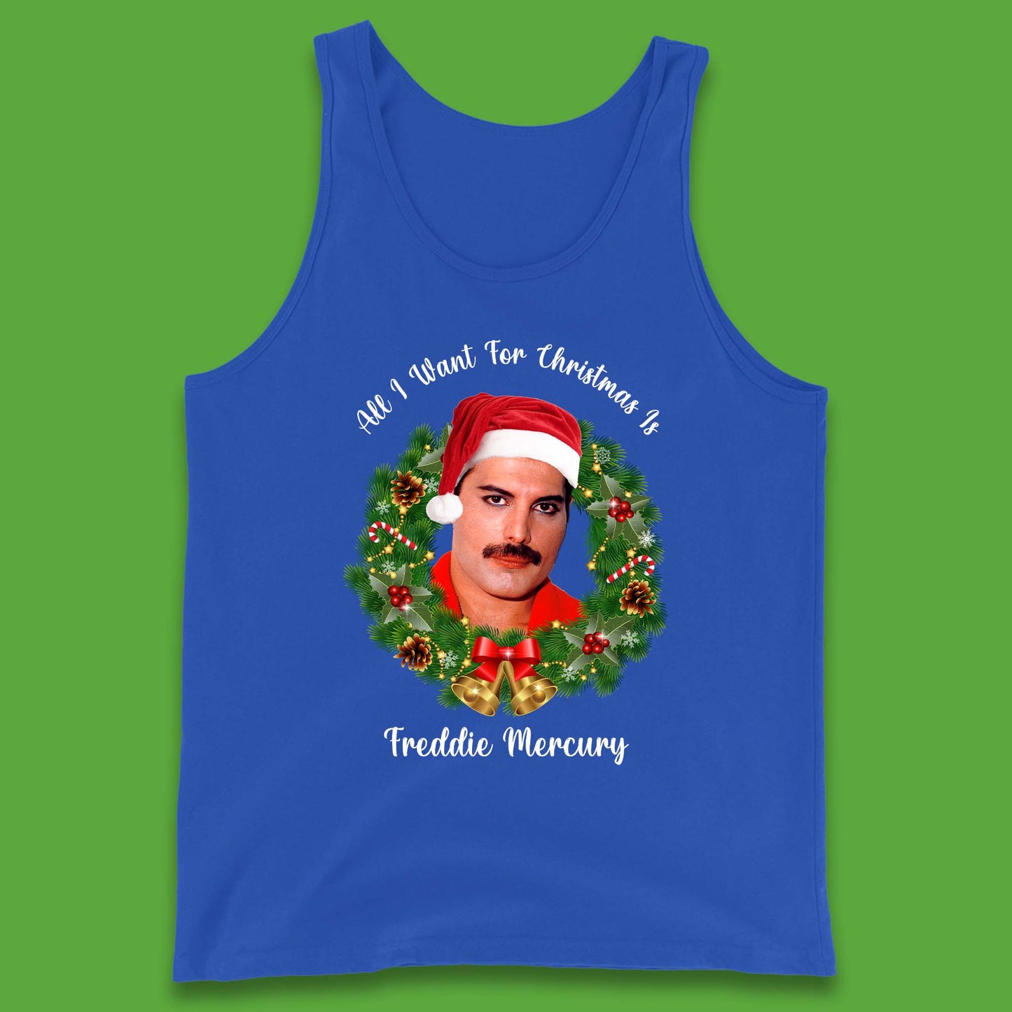 Freddie Mercury Christmas Tank Top