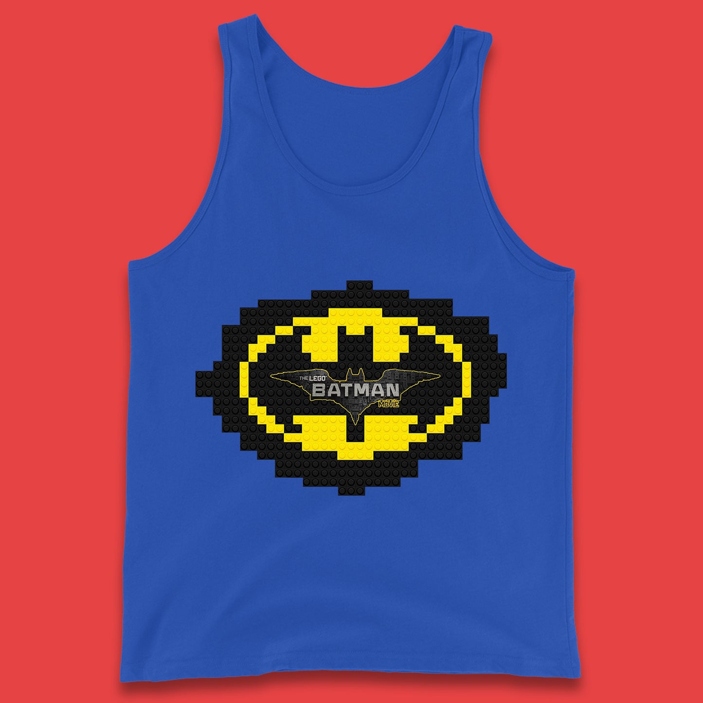 The Lego Batman Movie Superhero Building Bricks Block DC Comics Batman Master Builder Animated Superhero Comedy Film Tank Top