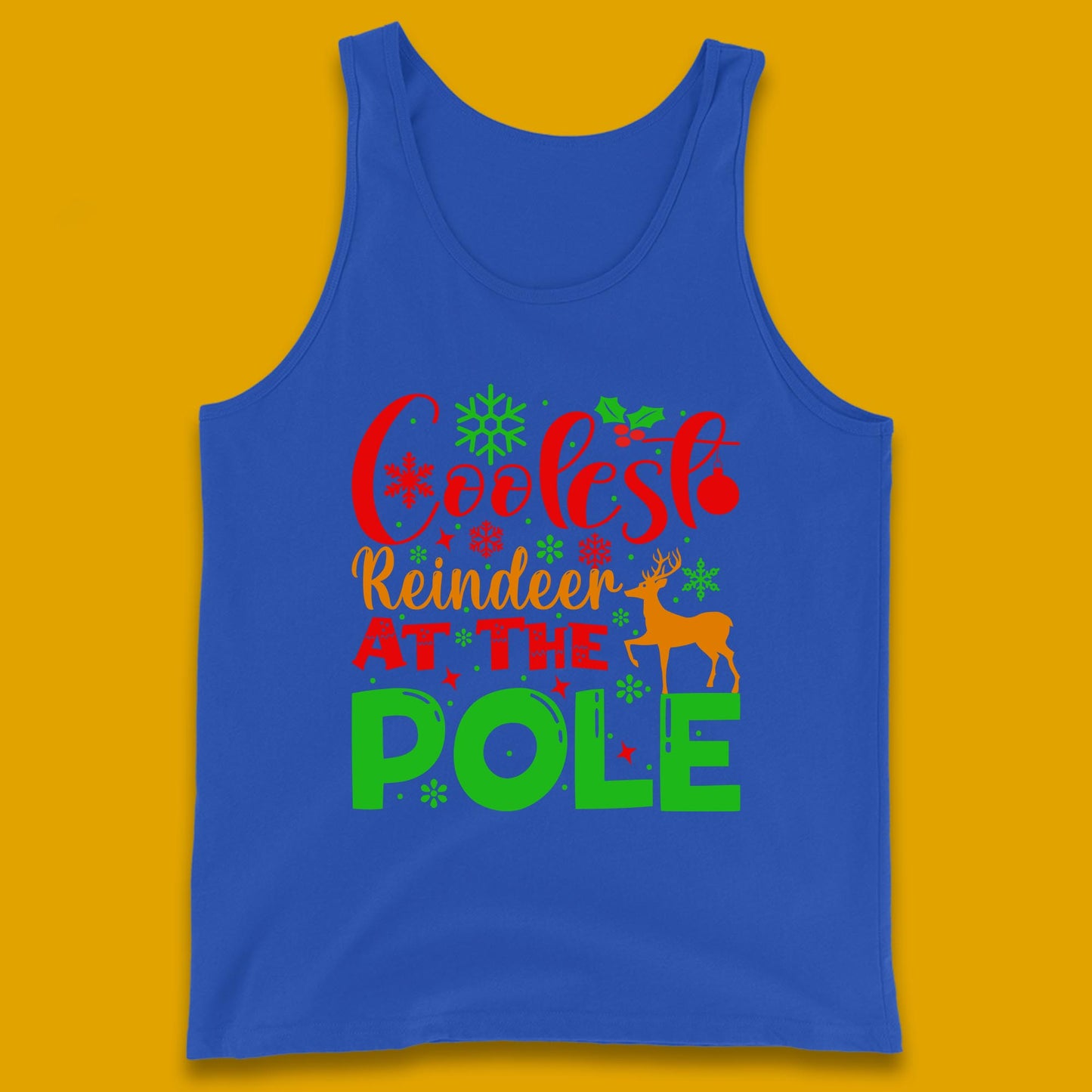 coolest reindeer tank top