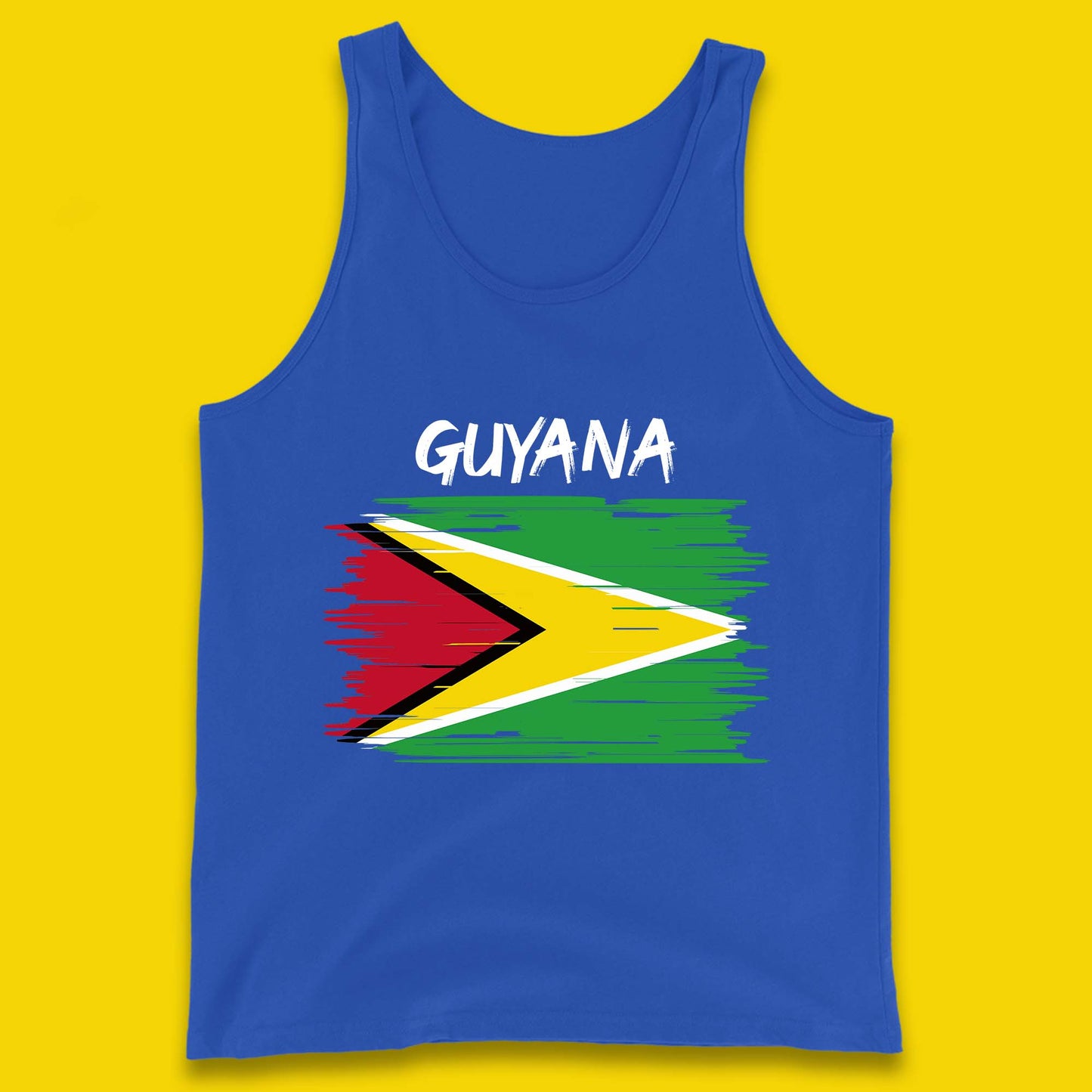 Guyana Flag Distressed Guyanese Flag Country In South America Tank Top