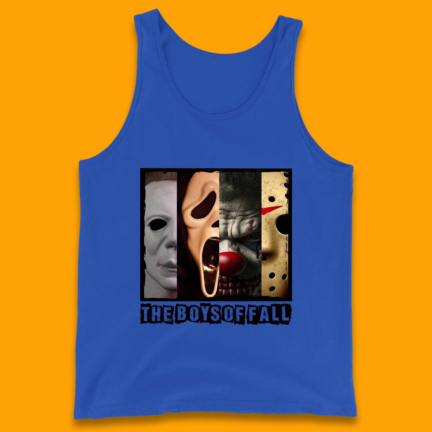 The Boys Of Fall Halloween Horror Movie Characters Friends Halloween Villians Serial Killers Tank Top