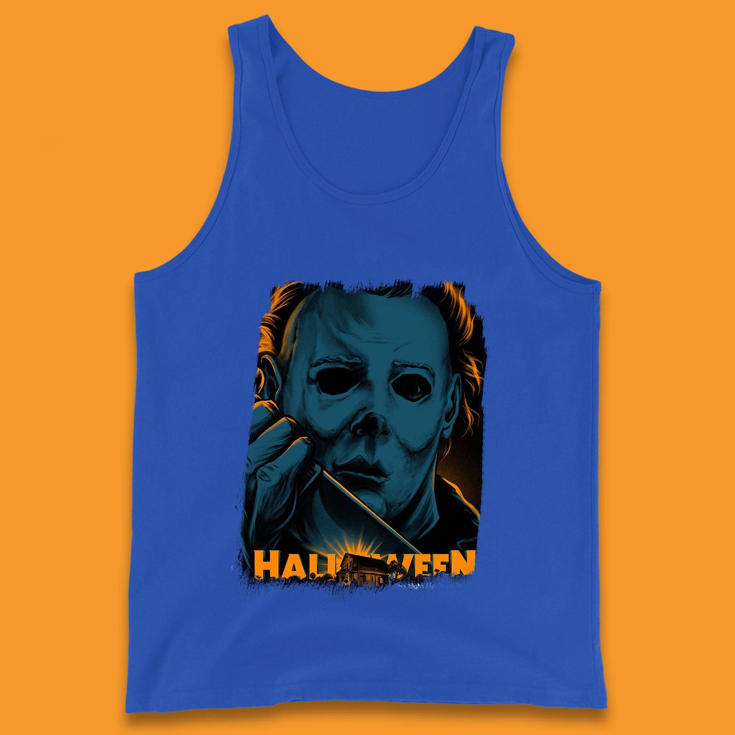 Halloween (1978) Poster Slasher Film Michael Myers Halloween Horror Thriller Movie Character Tank Top