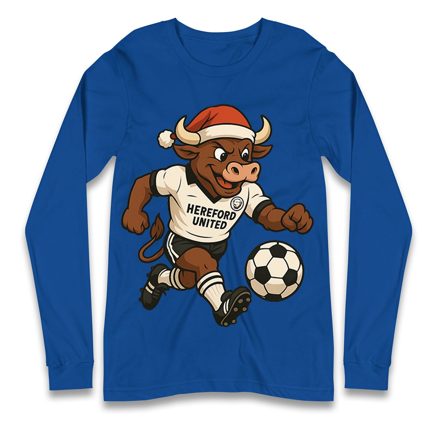 Retro Hereford Christmas Longsleeve T Shirt