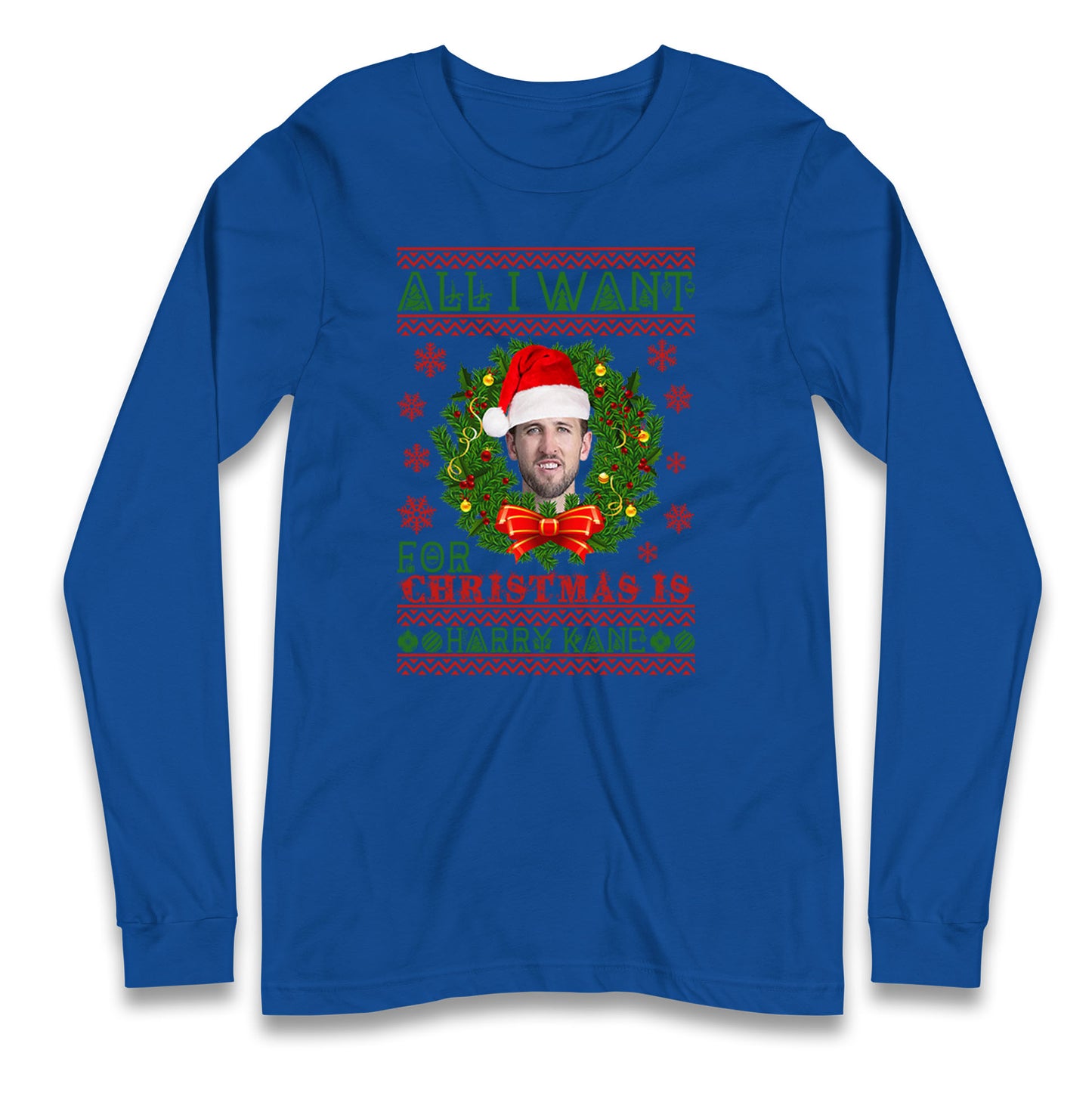 harry kane christmas long sleeve t shirt