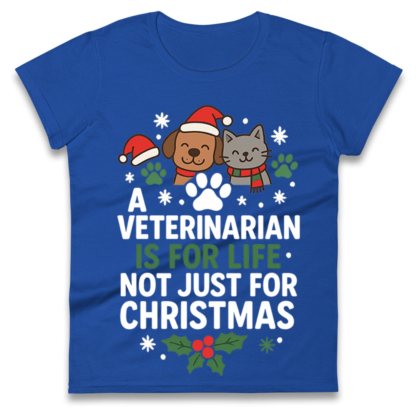 Veterinarian Christmas Ladies T Shirt
