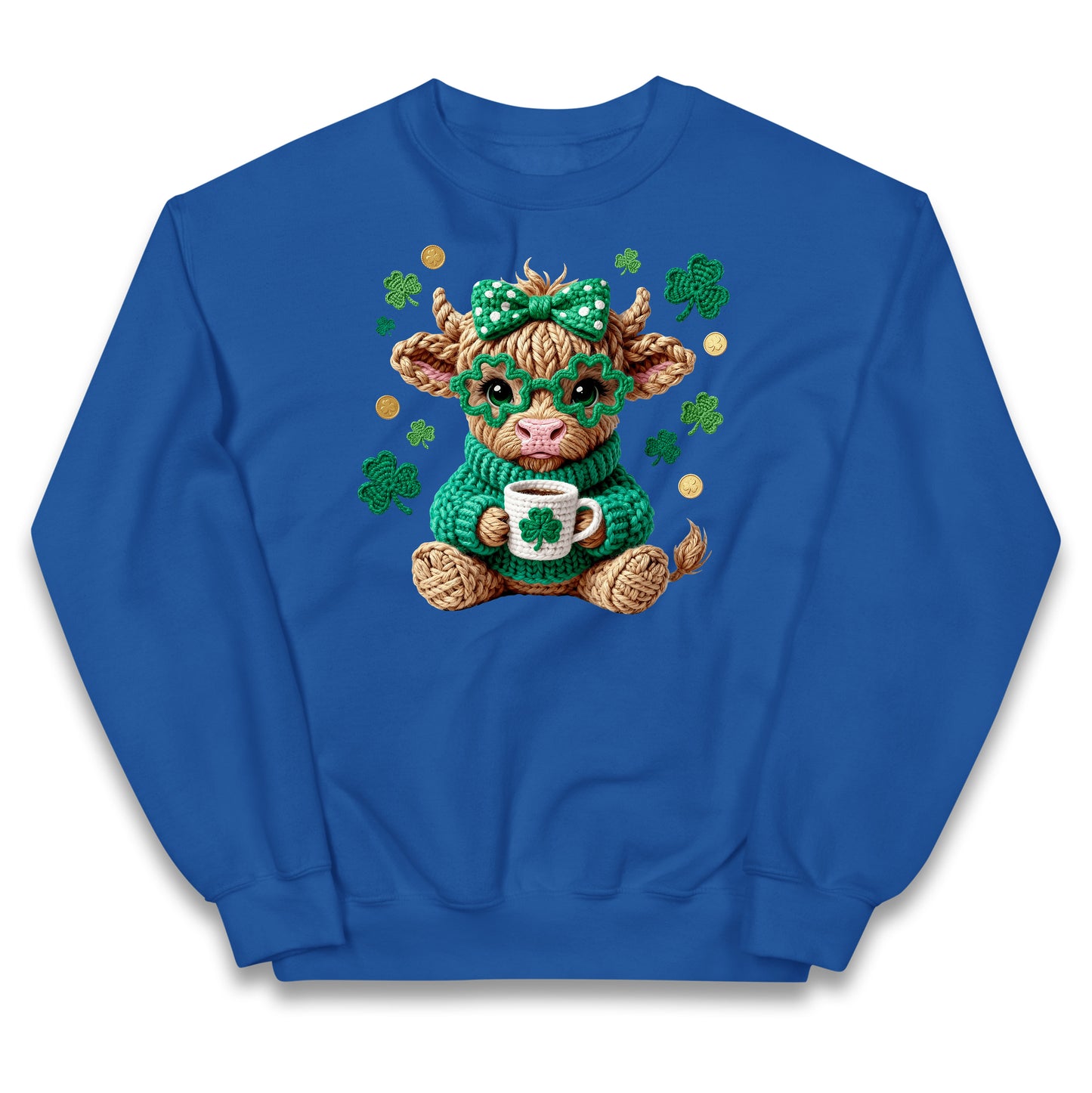 Cute Cow St Patrick Kids Jumper