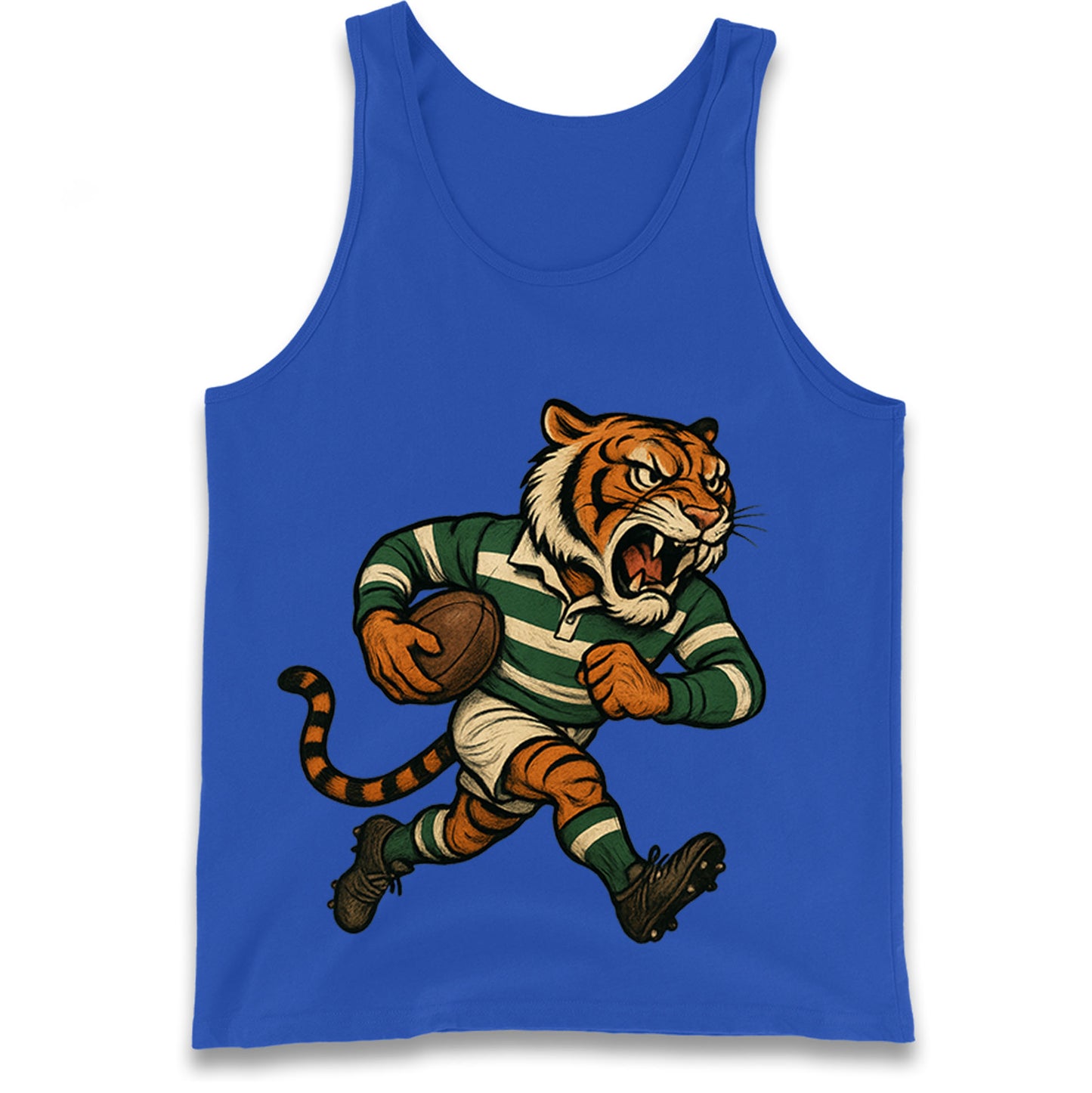 Retro Leicester Tigers Rugby Union Tank Top