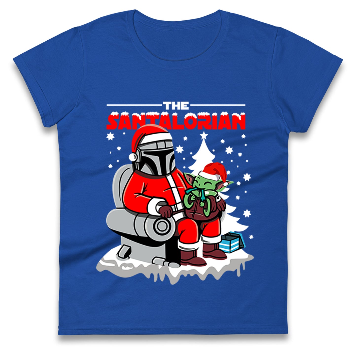 Mandalorian Christmas Ladies T Shirt