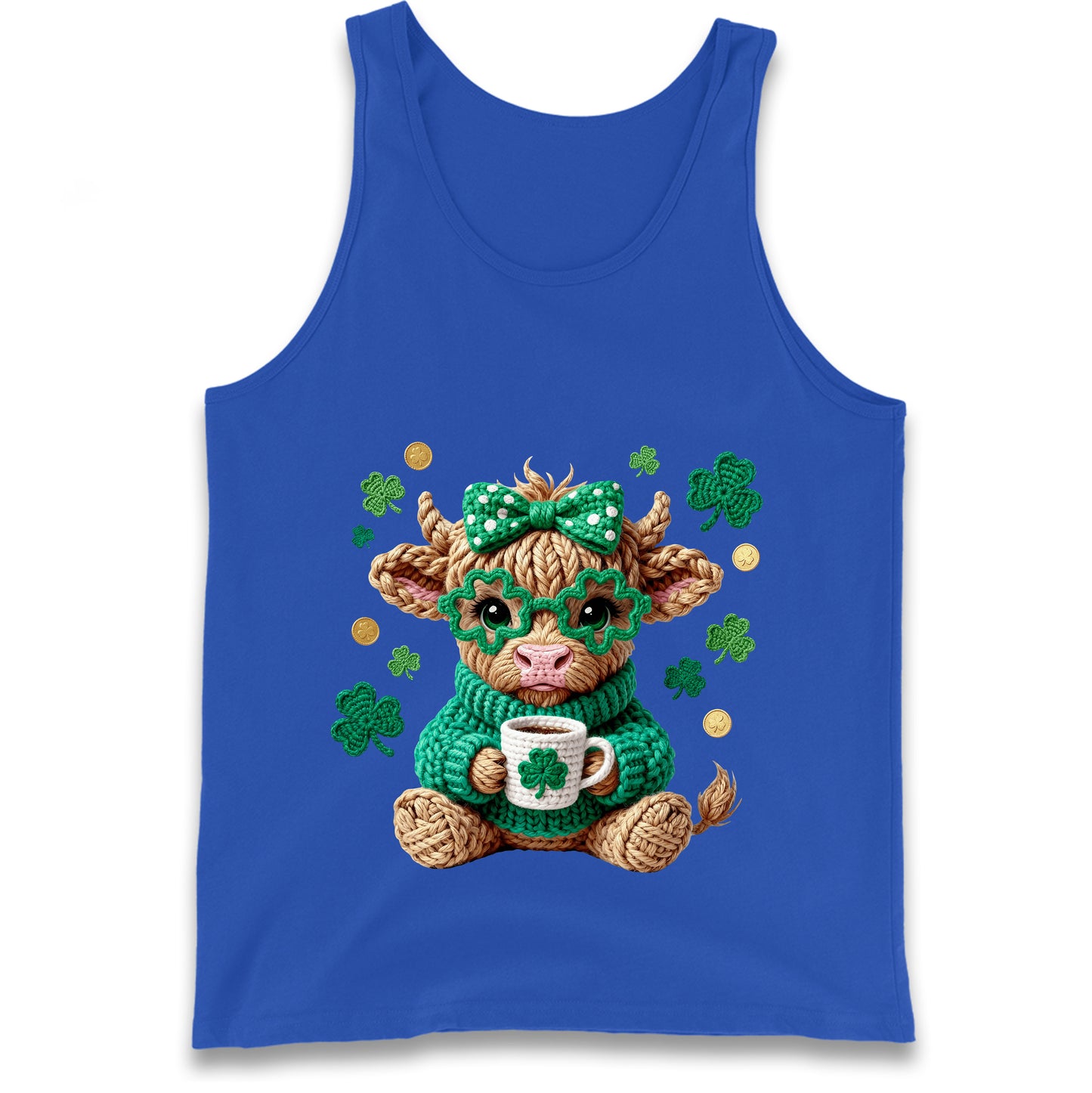 Cute Cow St Patrick Tank Top