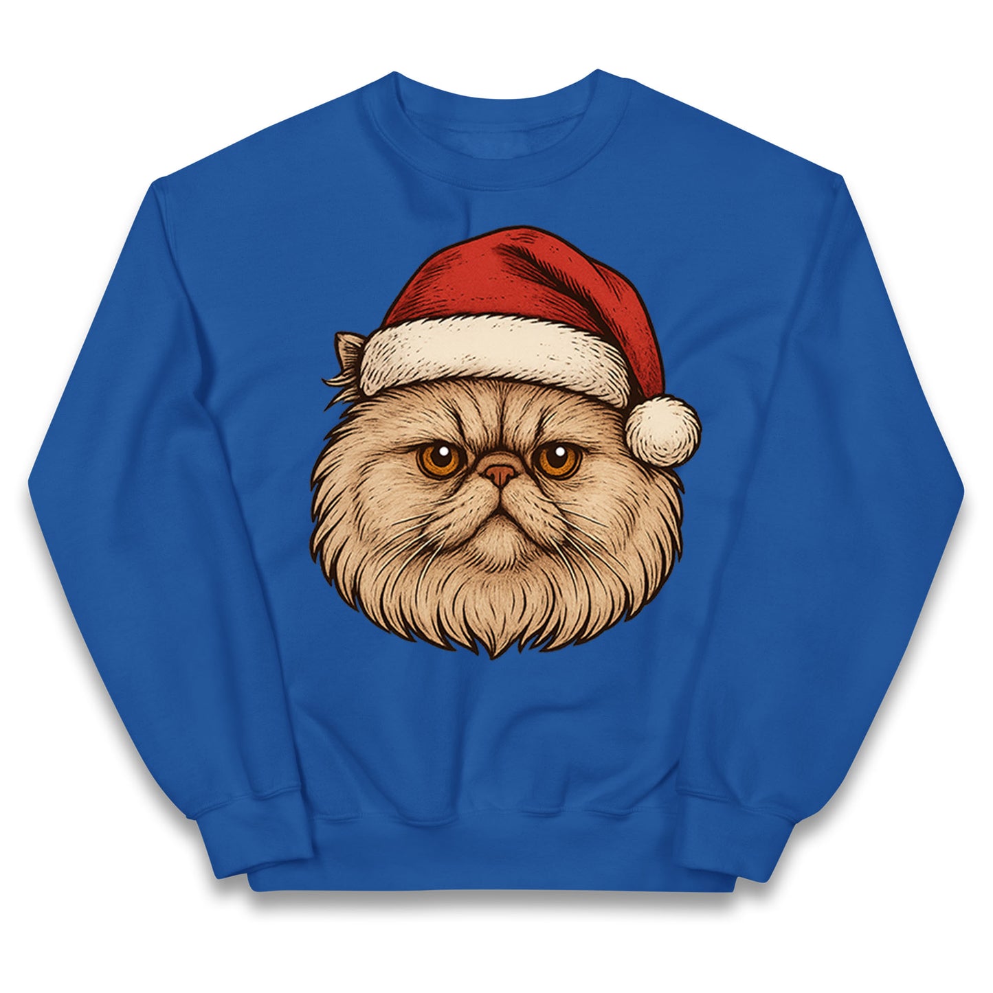 Persian Cat Christmas Kids Jumper