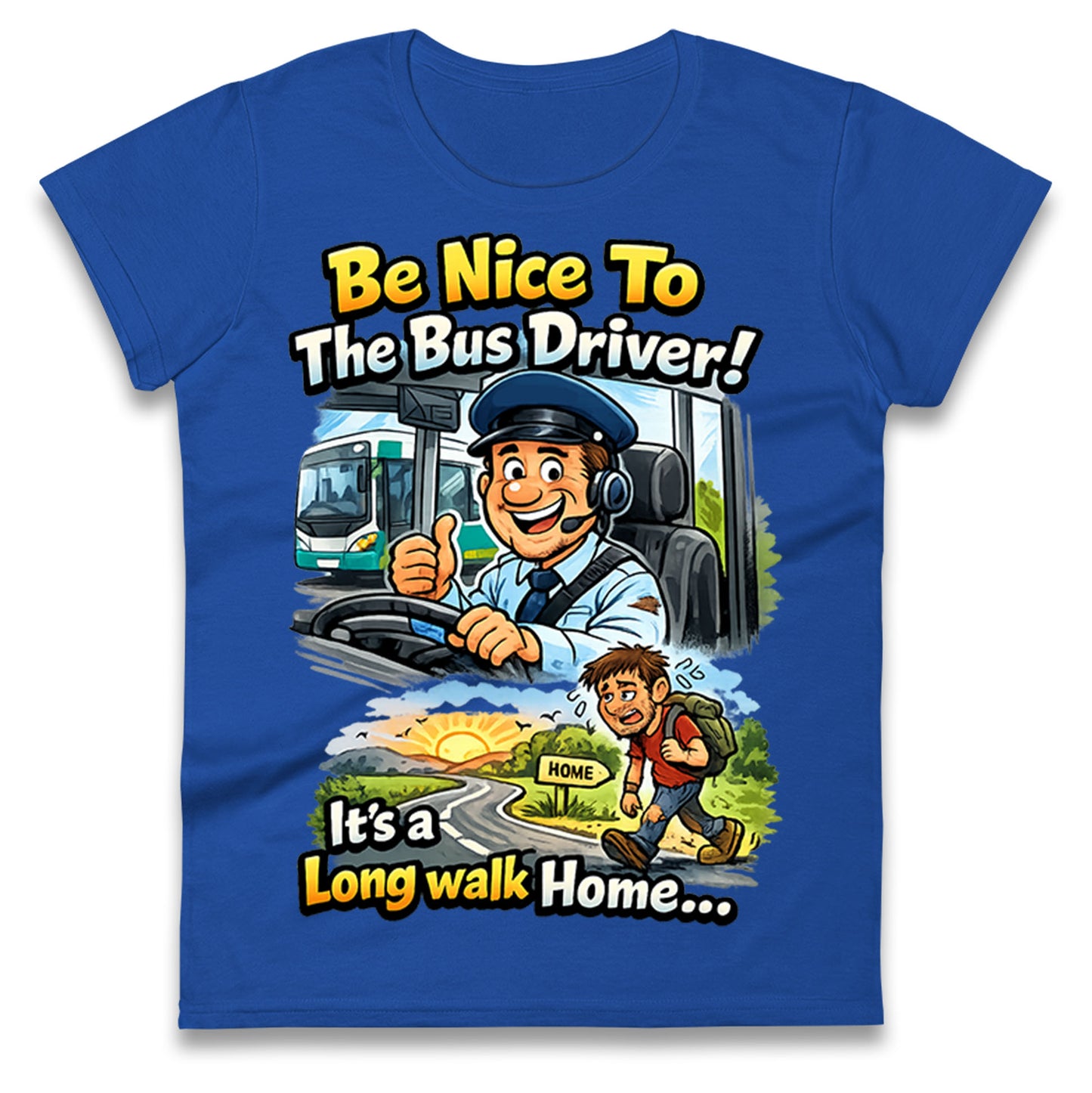 Bus Driver Ladies T Shirt