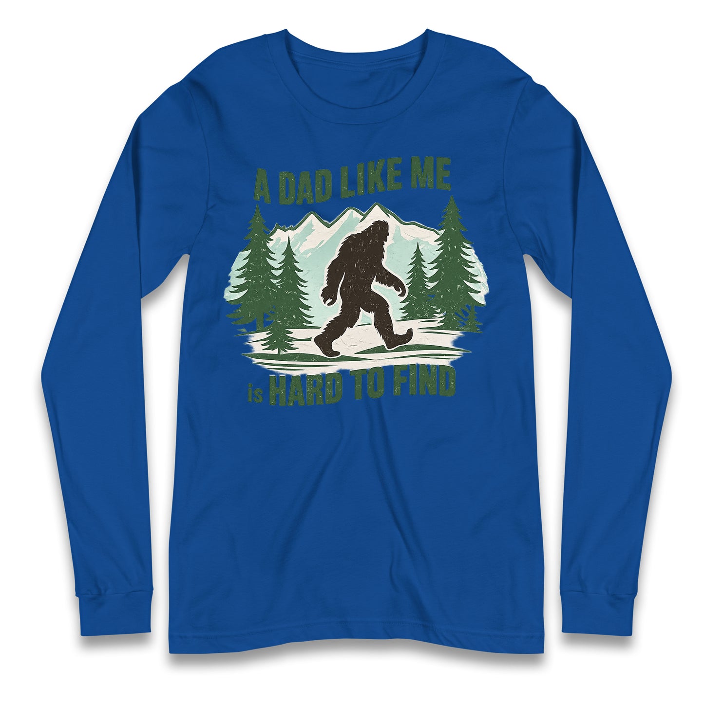 Retro Funny Bigfoot Dad Longsleeve T Shirt