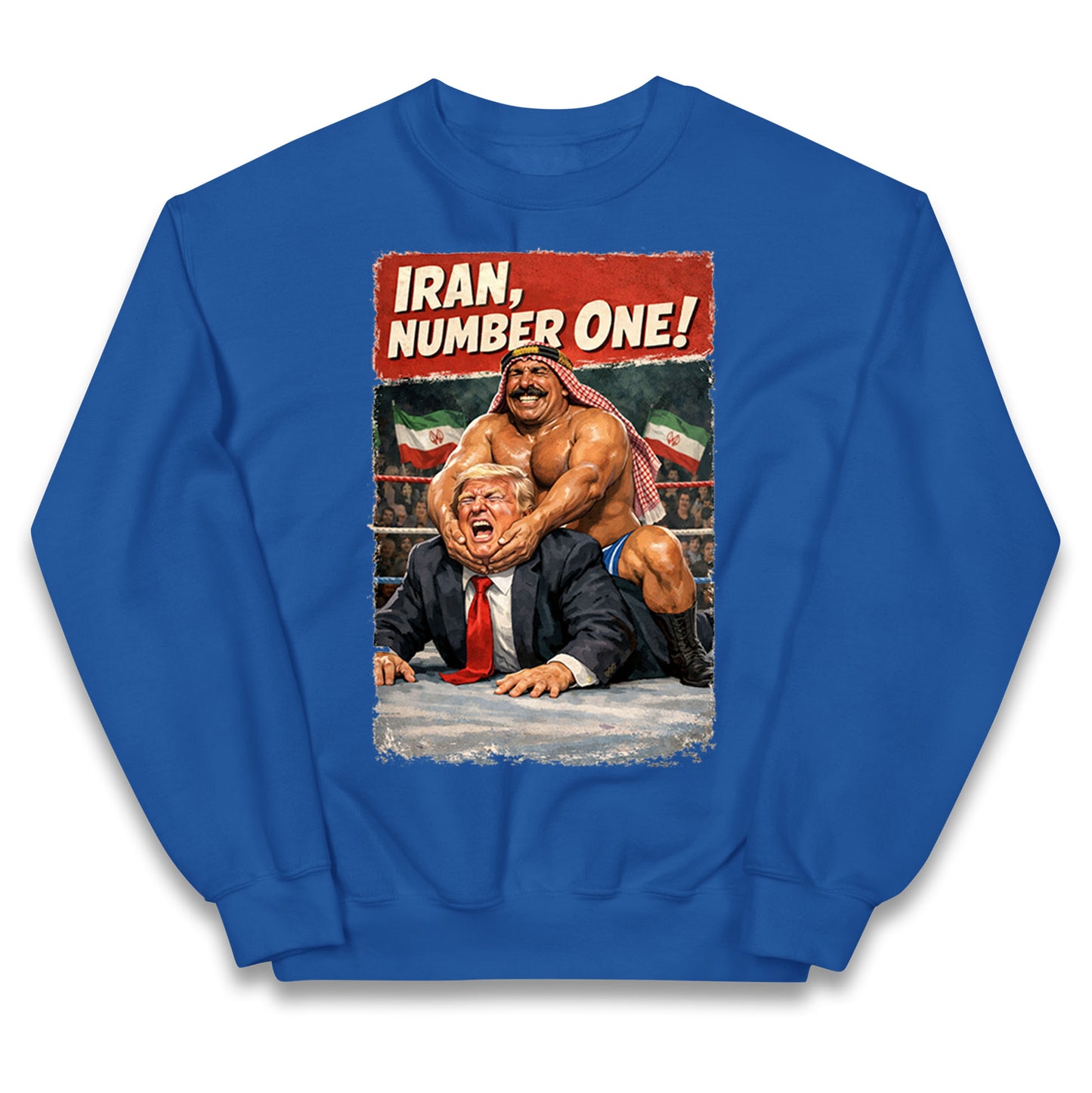 Donald Trump Iron Sheik Iran Wrestling Kids Jumper