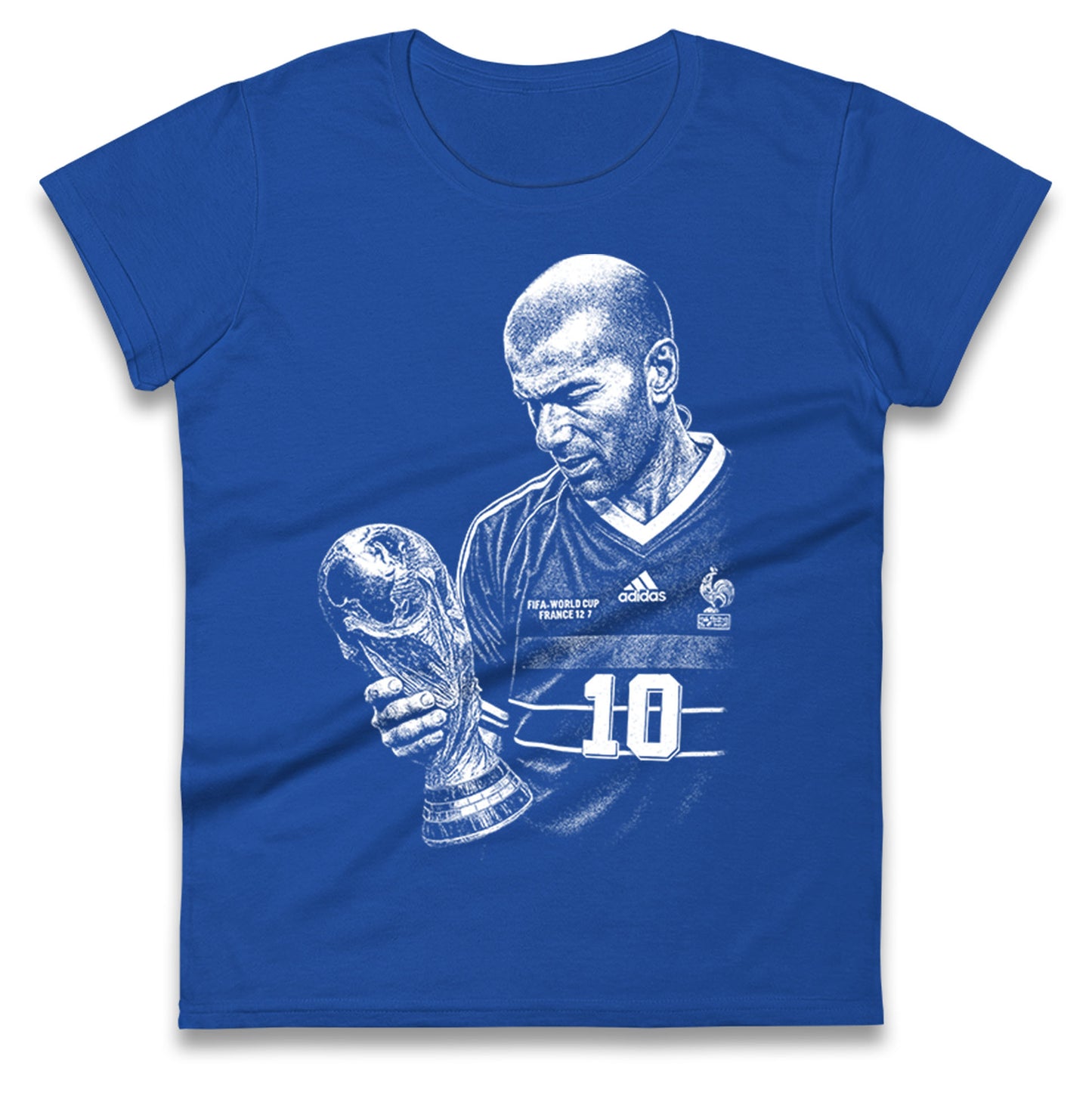 Zidane France Footballer Ladies T Shirt