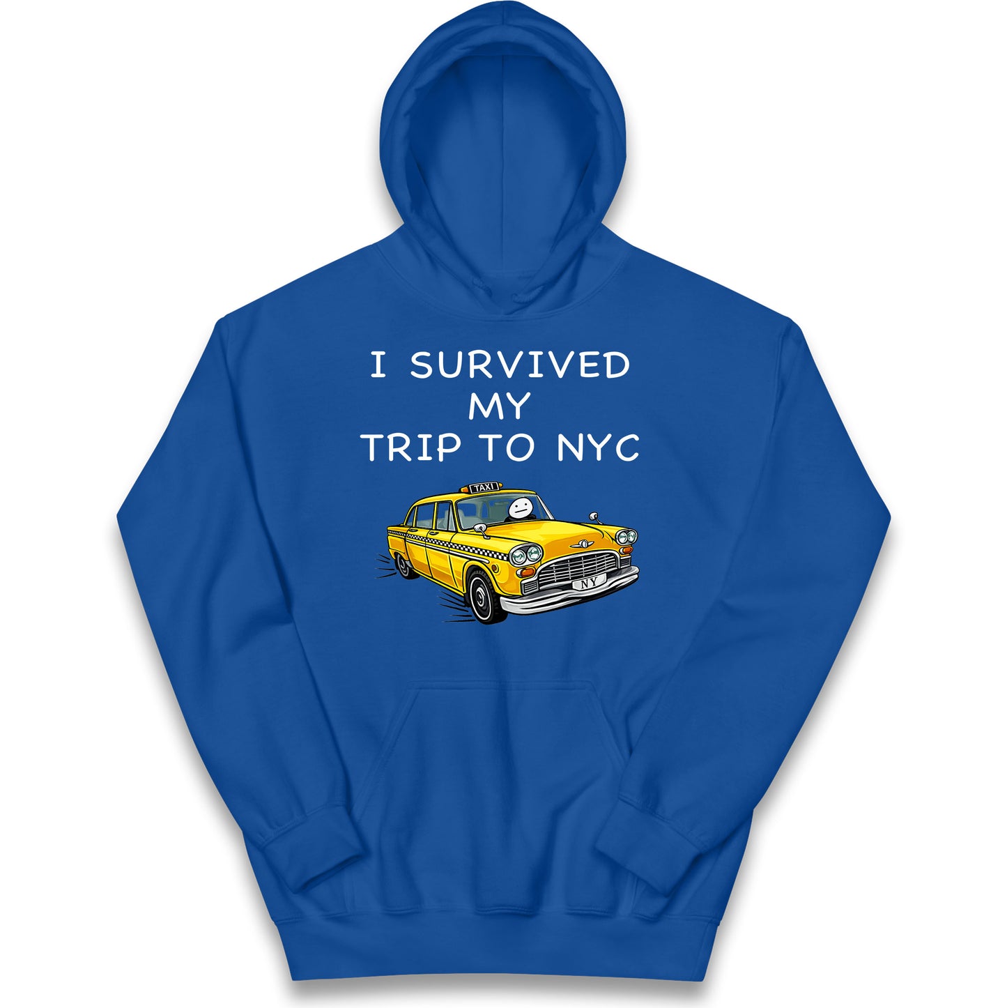 I Survived My Trip To NYC Yellow Taxi Kids Hoodie