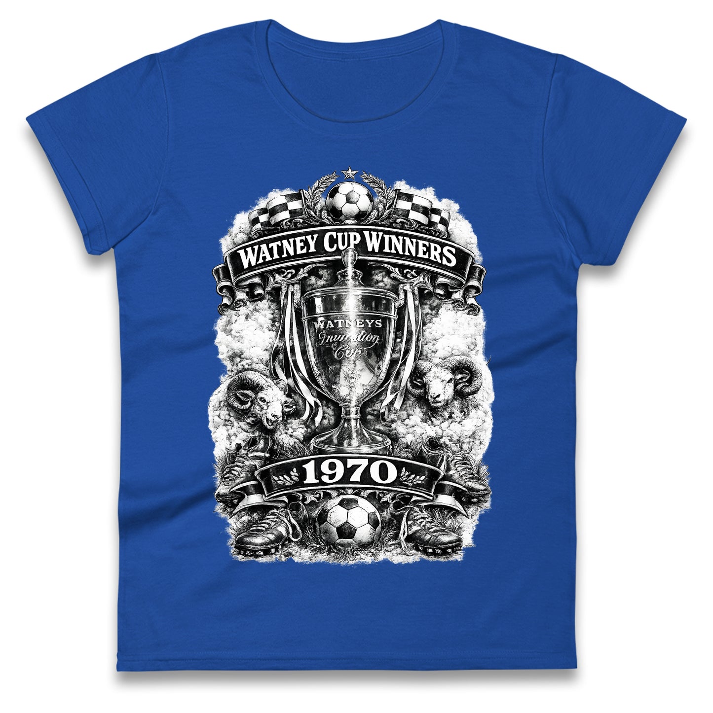Retro Derby Watney Cup Winners 1970 Ladies T Shirt