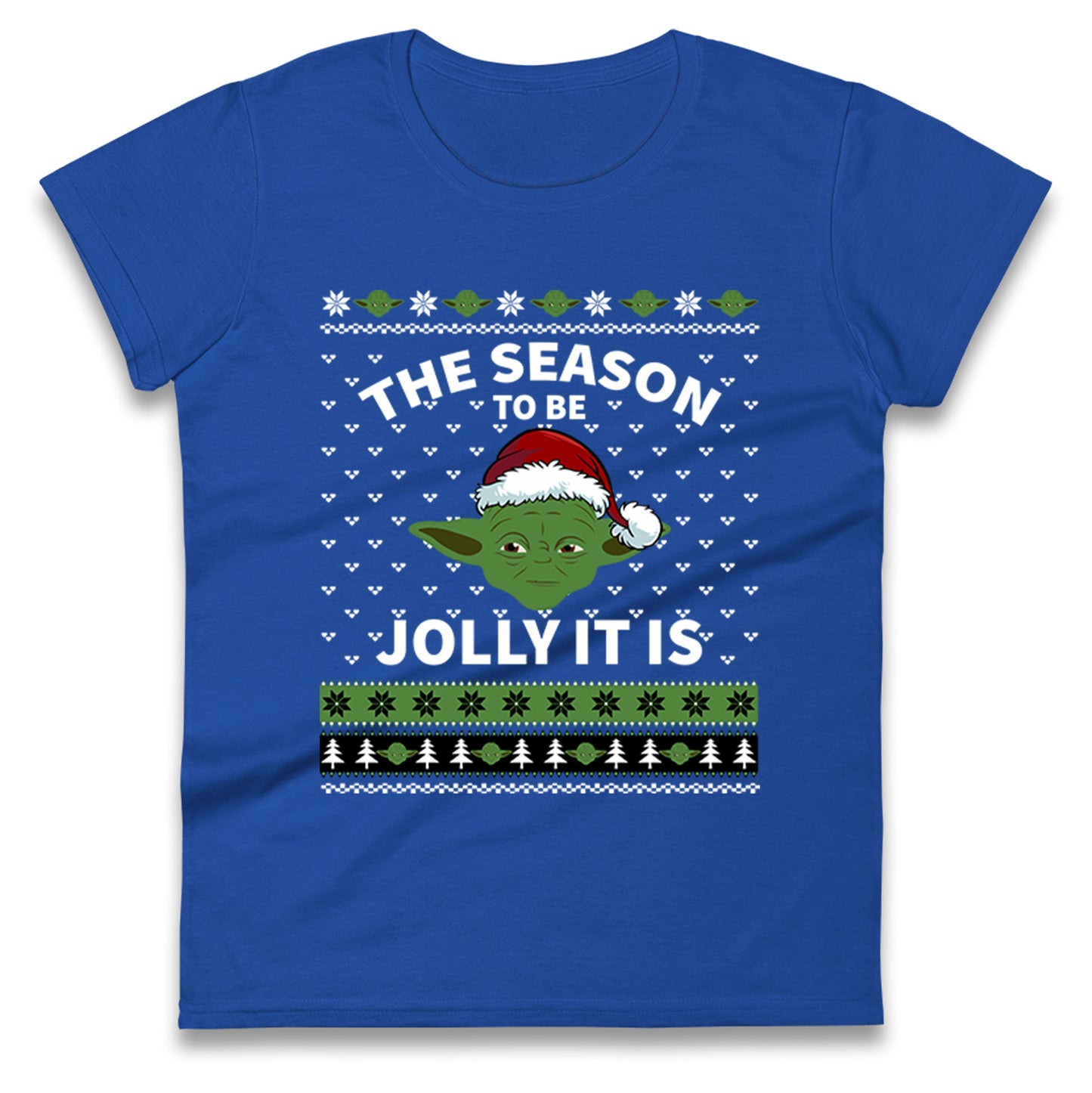 Yoda Christmas Ladies T Shirt