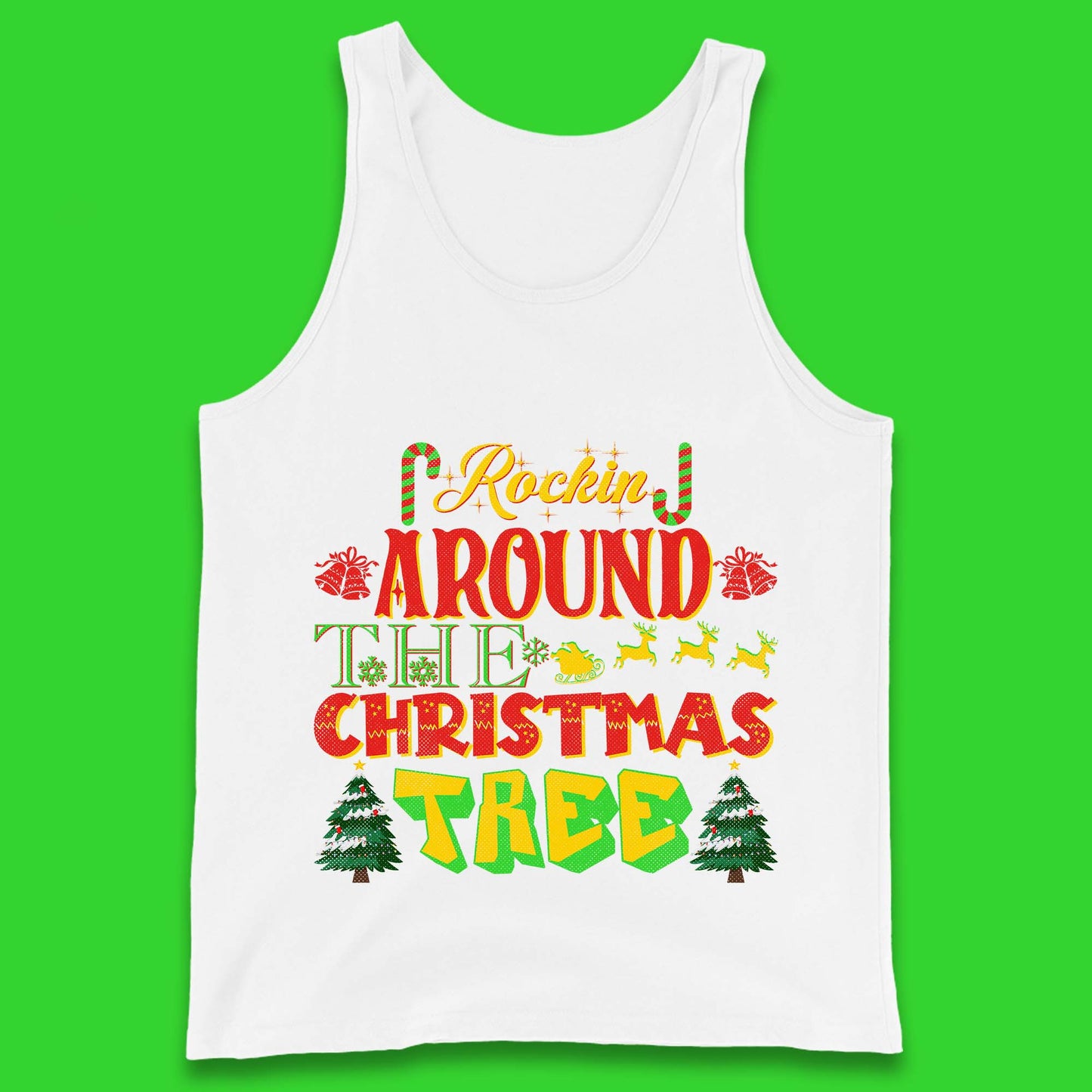 rockin around the christmas tree tank top