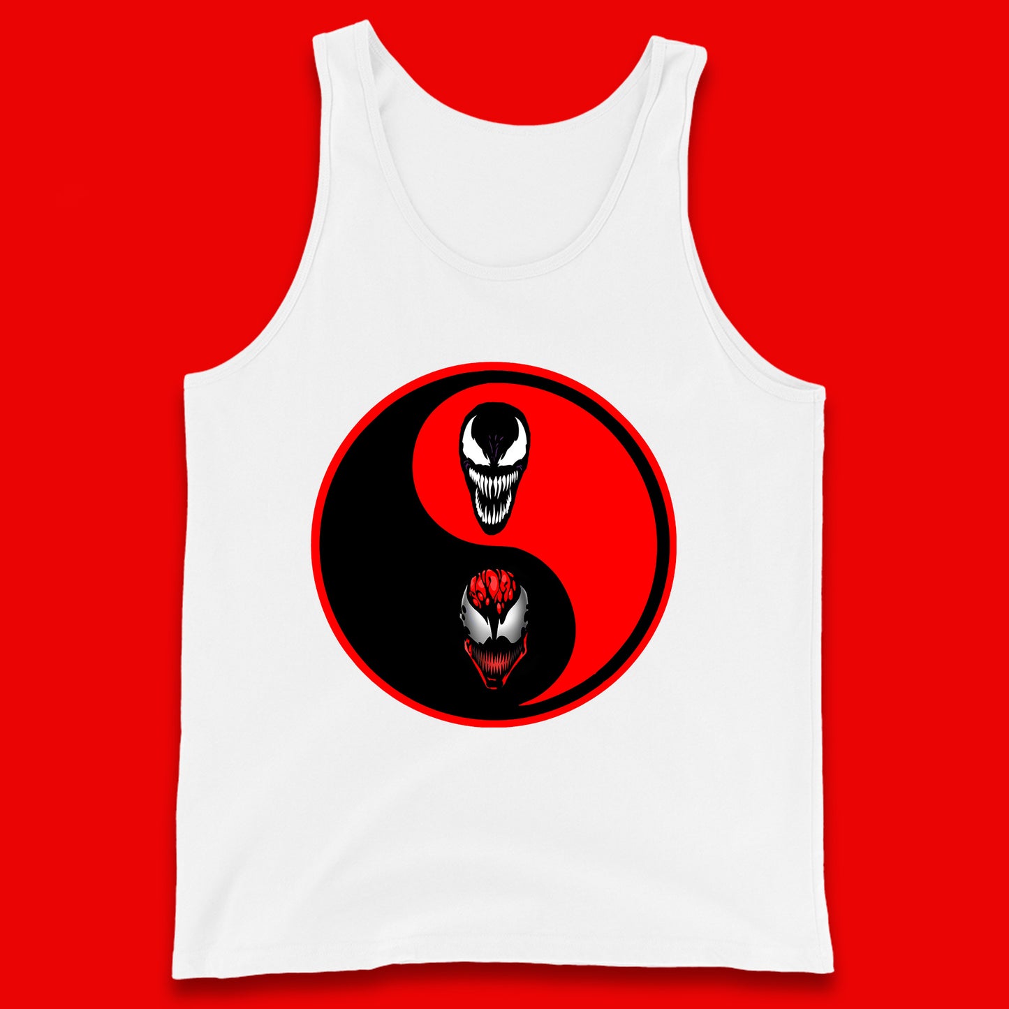 Marvel Comics Carnage And Venom Fictional Movie Character Anime Yin Yang Spoof Tank Top