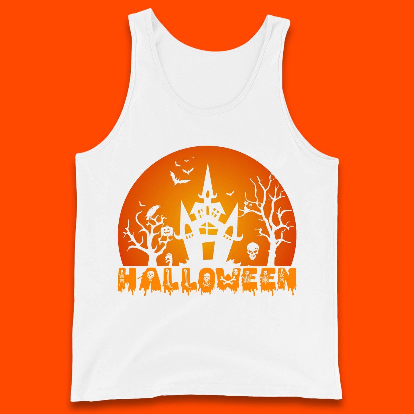 Halloween Horror Scary Hunted House Scary Spooky Night Festive Gift Tank Top