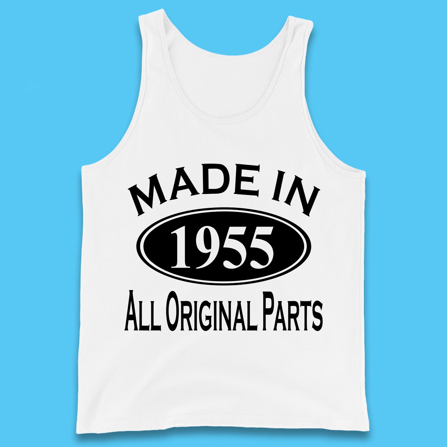 Made In 1955 All Original Parts Vintage Retro 68th Birthday Funny 68 Years Old Birthday Gift Tank Top