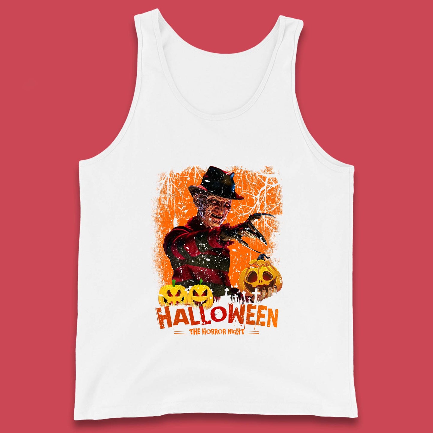 Halloween The Horror Night Freddy Krueger Horror Movie Character Serial Killer Tank Top