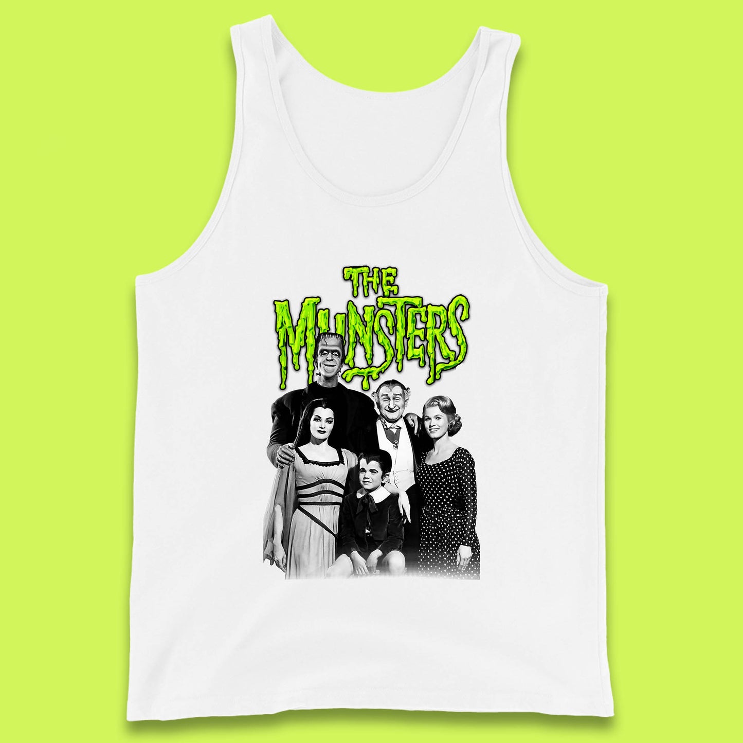 Vintage The Munsters Family TV Series Halloween Frankenstein Horror Scary Tank Top