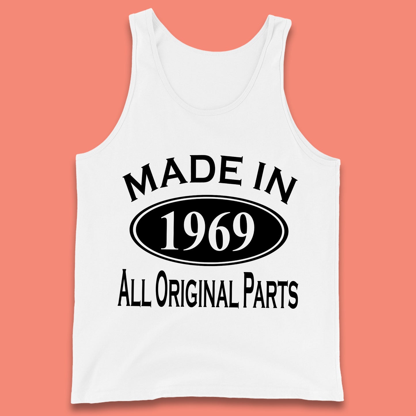 Made In 1969 All Original Parts Vintage Retro 54th Birthday Funny 54 Years Old Birthday Gift Tank Top