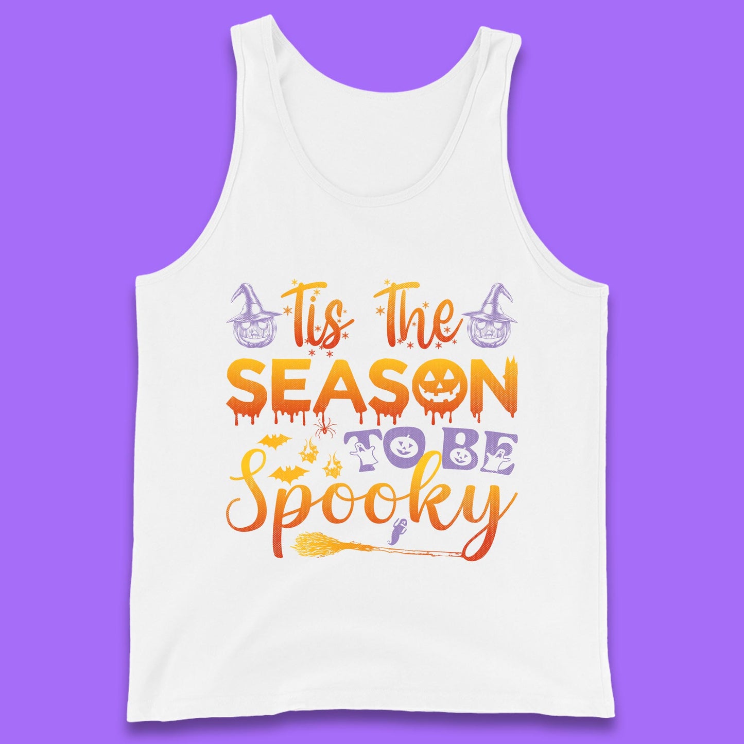 Tis The Season To Be Spooky Halloween Creepy Season Tank Top