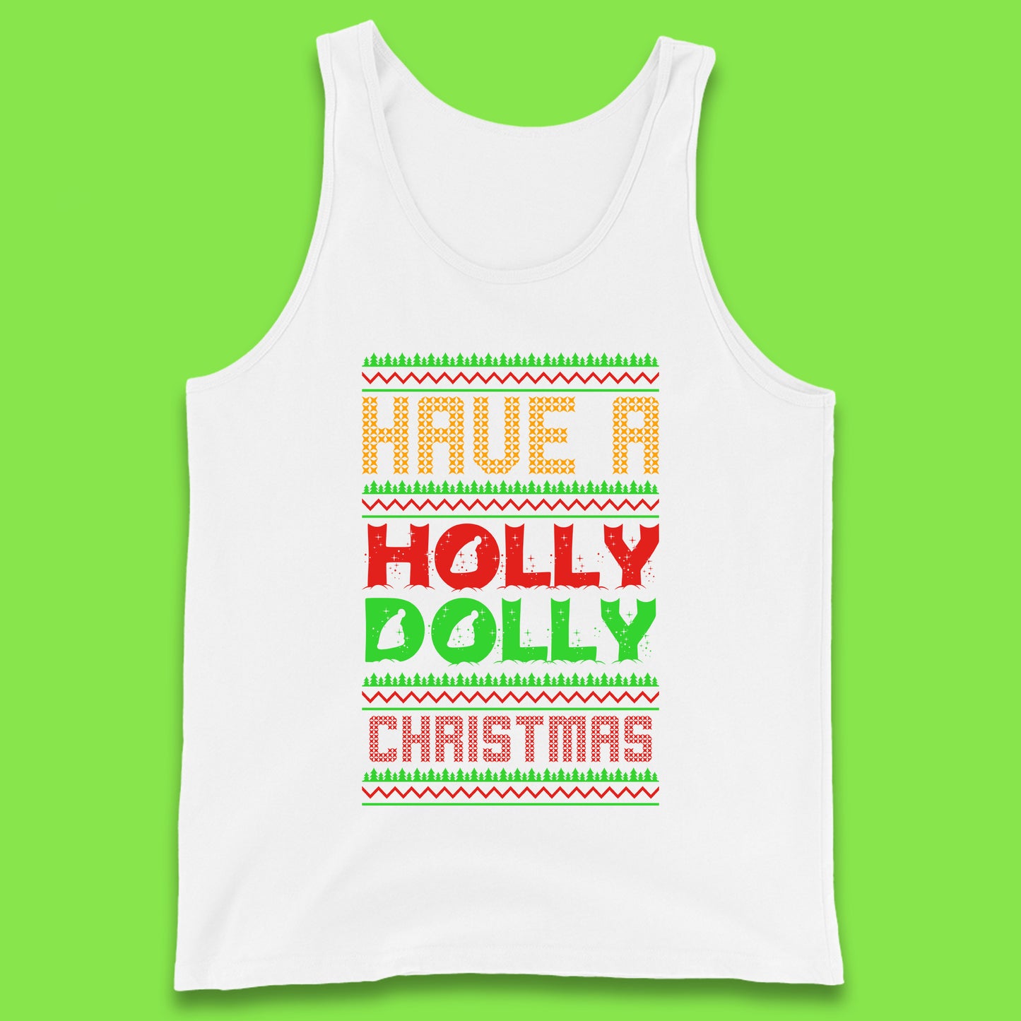 holly dolly christmas tank top