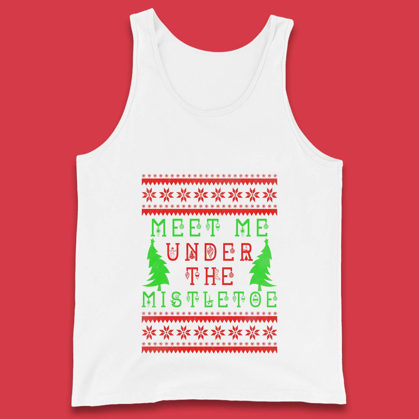 mistletoe christmas tank top