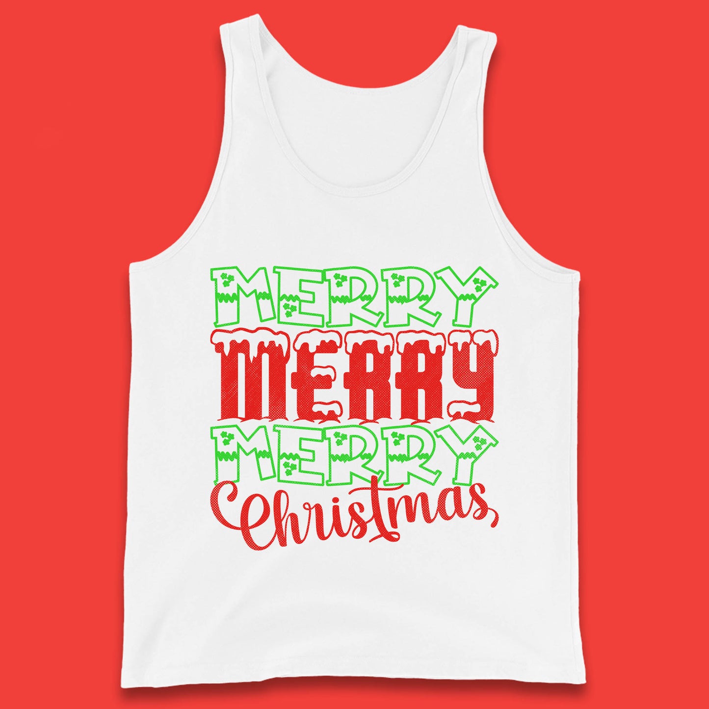 merry merry merry christmas tank top