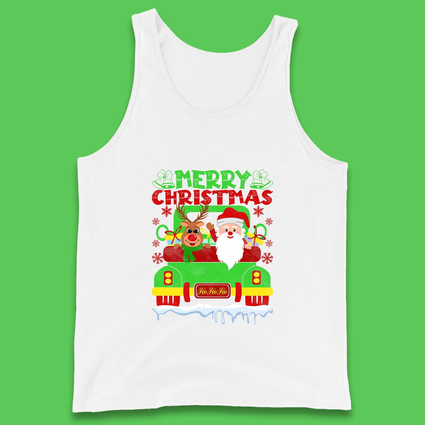 merry christmas truck tank top