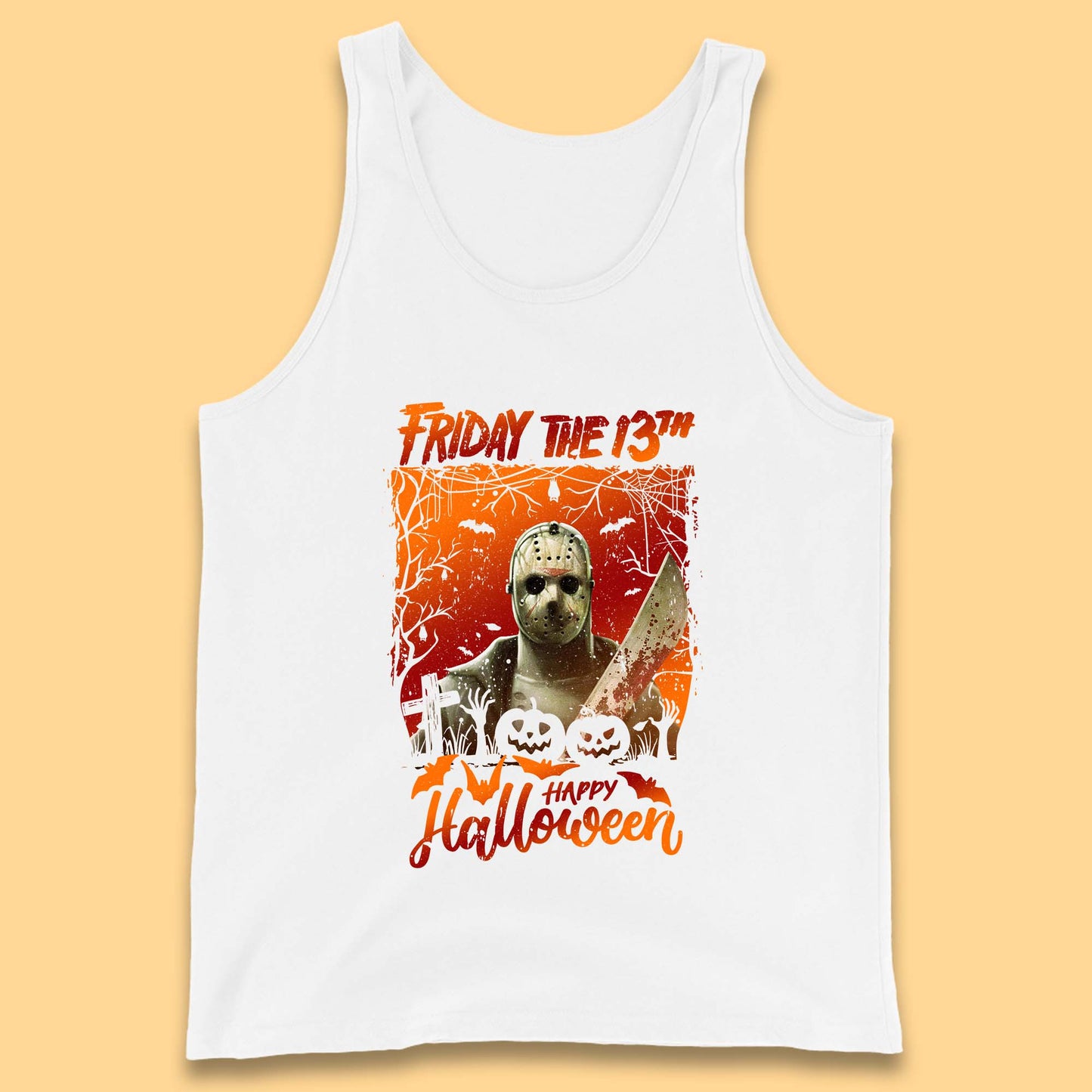 Friday The 13th Happy Halloween Jason Voorhees Halloween Horror Movie Character Tank Top