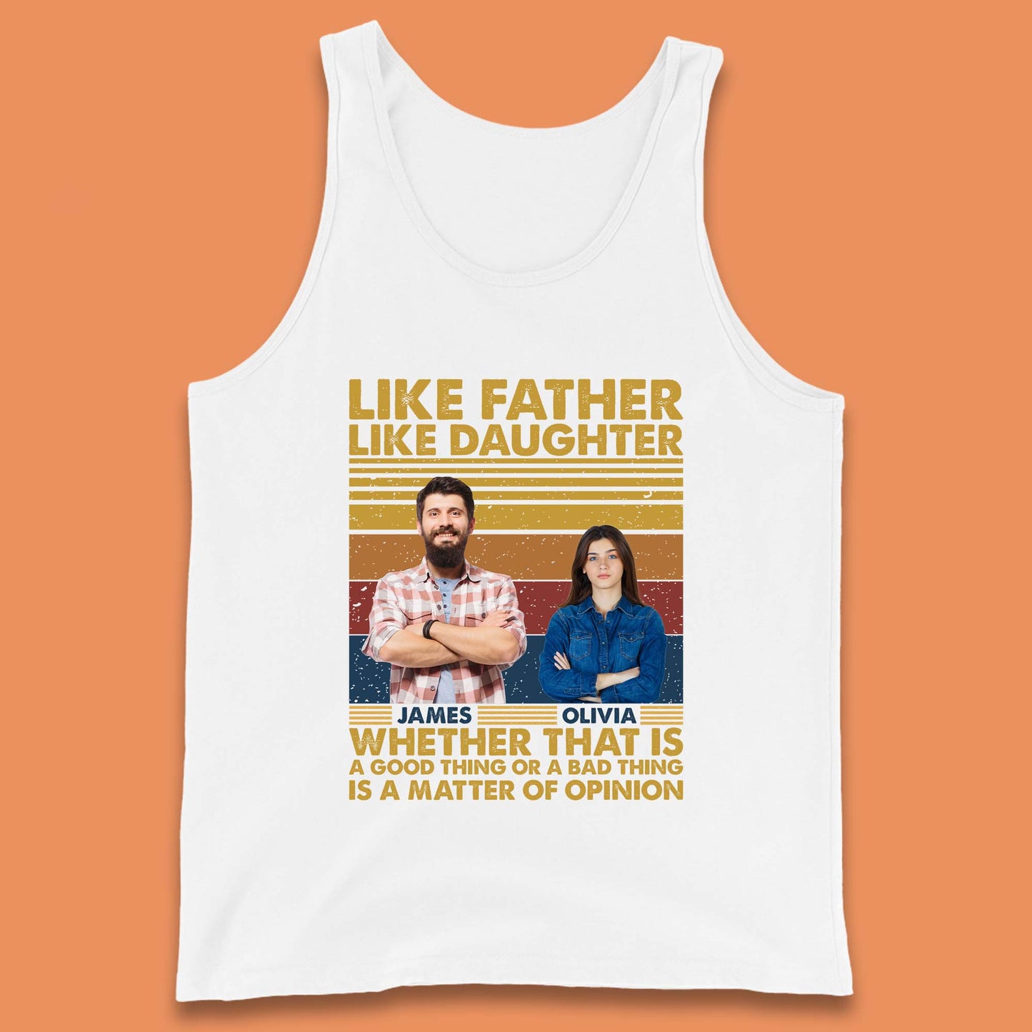 Personalised Like Father Like Daughter Tank Top
