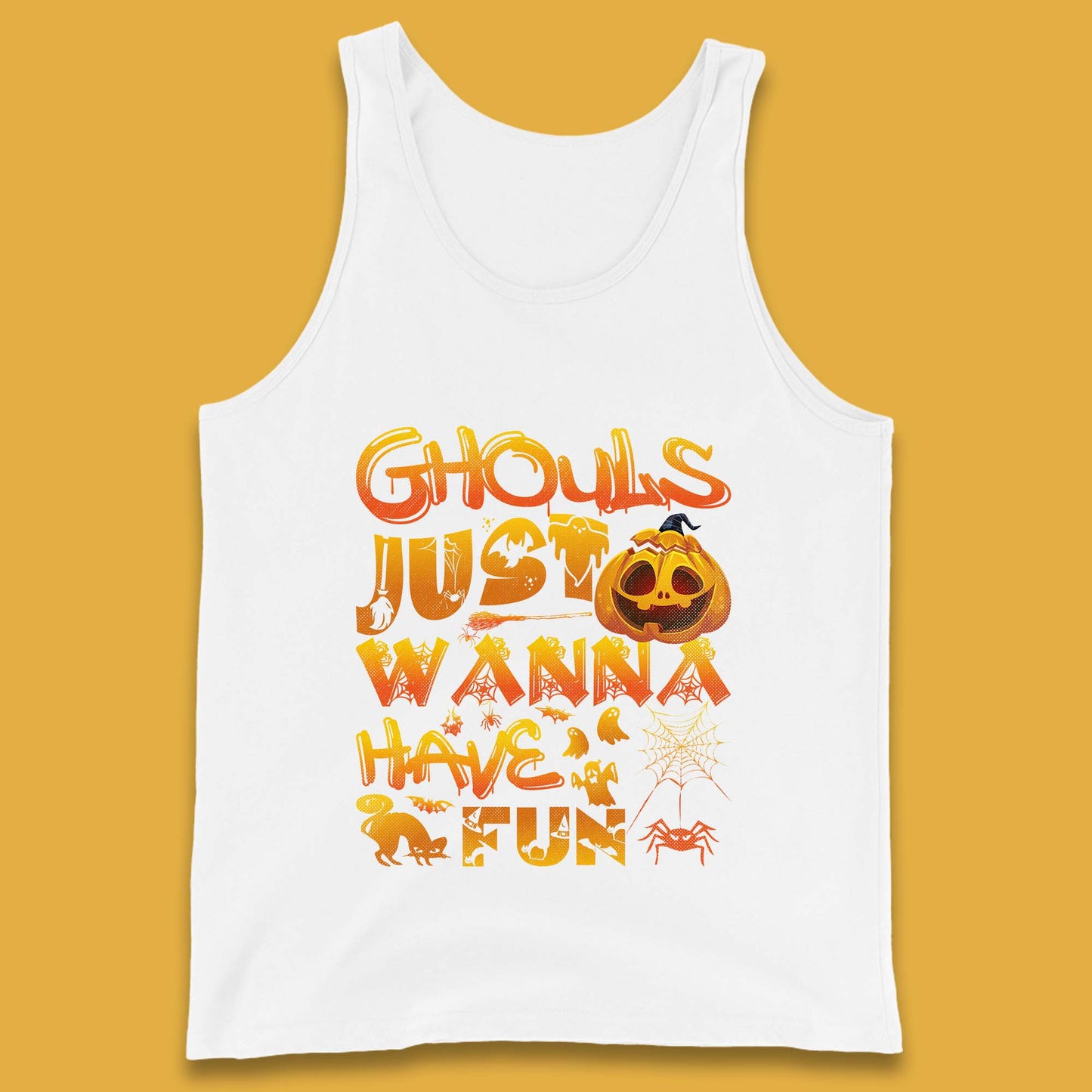 Ghouls Just Wanna Have Fun Halloween Disco Ghost Ghouls Night Out Spooky Season Tank Top
