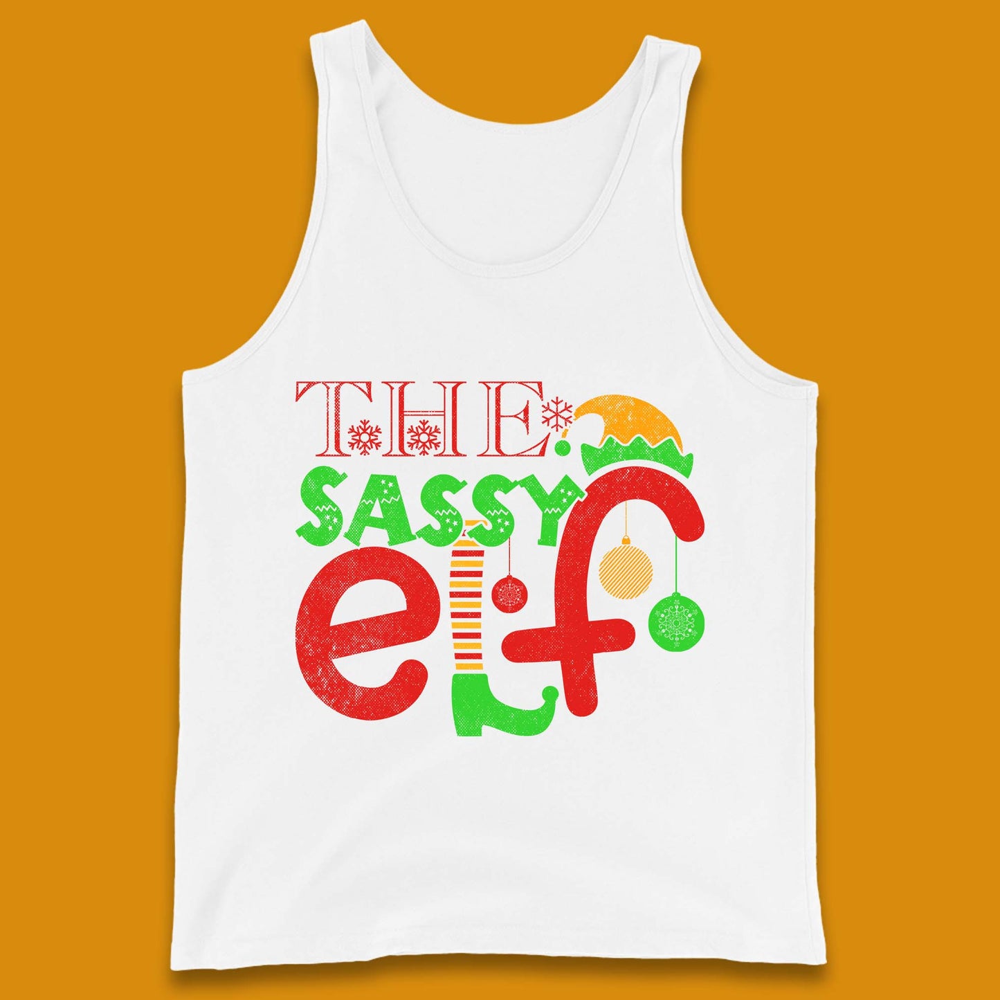 The Sassy Elf Christmas Tank Top