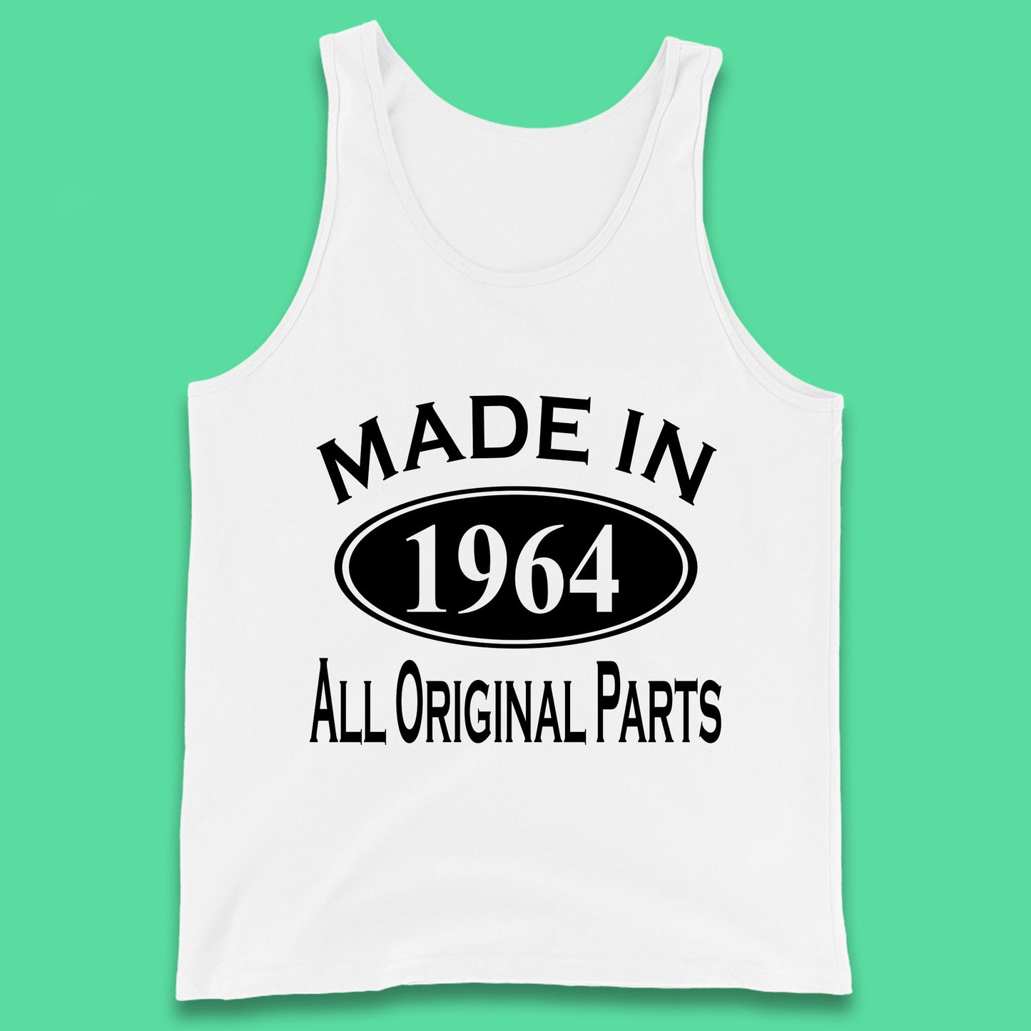 Made In 1964 All Original Parts Vintage Retro 59th Birthday Funny 59 Years Old Birthday Gift Tank Top