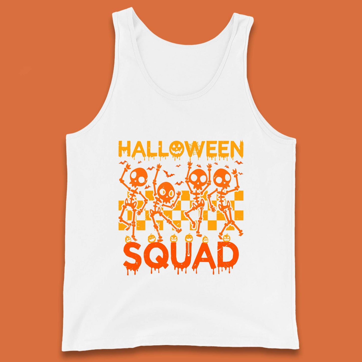 Halloween Squad Dancing Skeletons Squad Goals Dancing Halloween Skull Tank Top