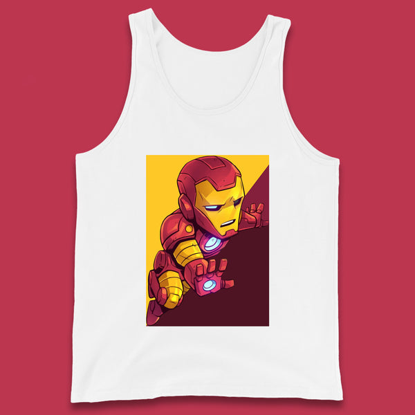 Flying Chibi Iron Man Superhero Marvel Avengers Comic Book Character Iron-Man Marvel Comics Tank Top