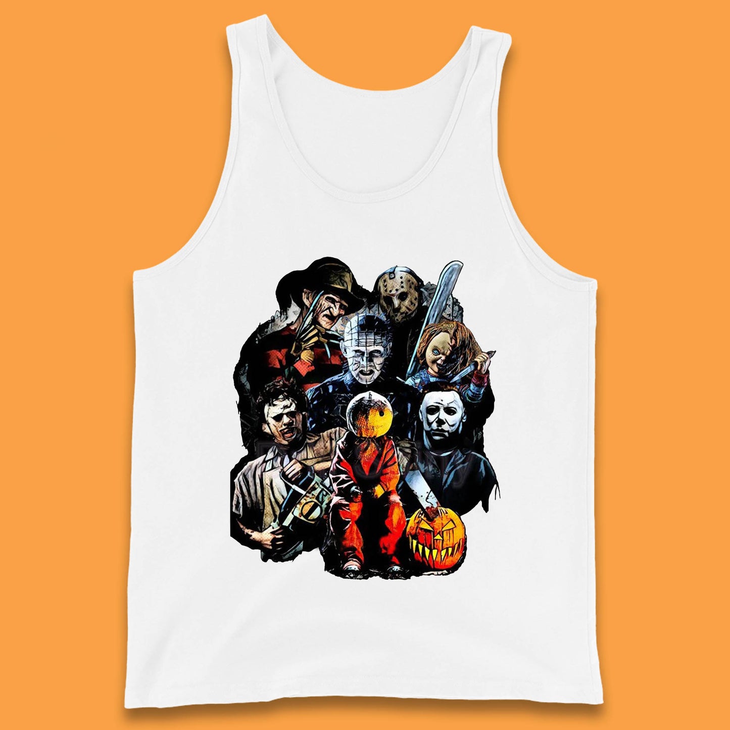 Halloween Horror Movie Characters Friends Halloween Villians Serial Killers Tank Top