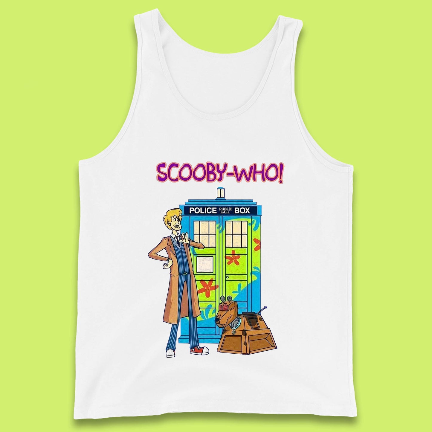 Scooby-Who Police Public Call Box Scooby-Doo Doctor Who Tardis Police Box Tank Top