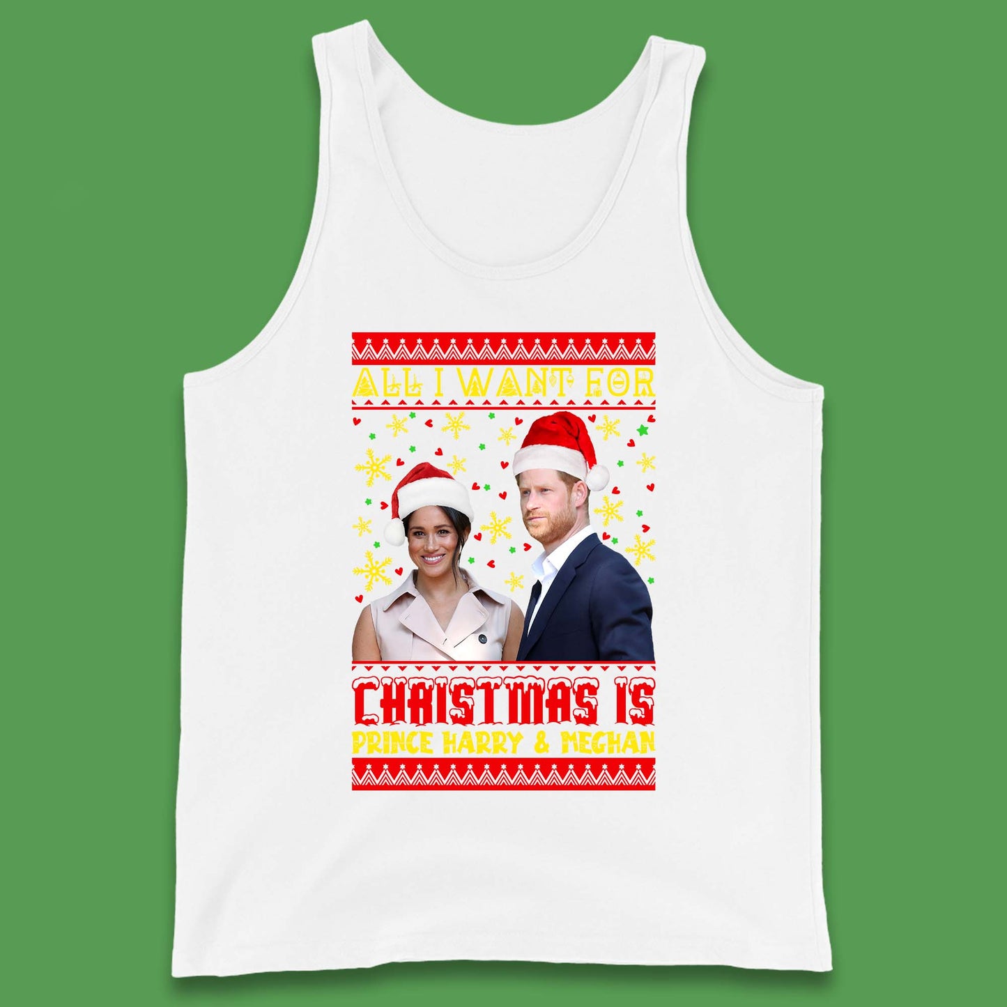 Prince Harry & Meghan Christmas Tank Top