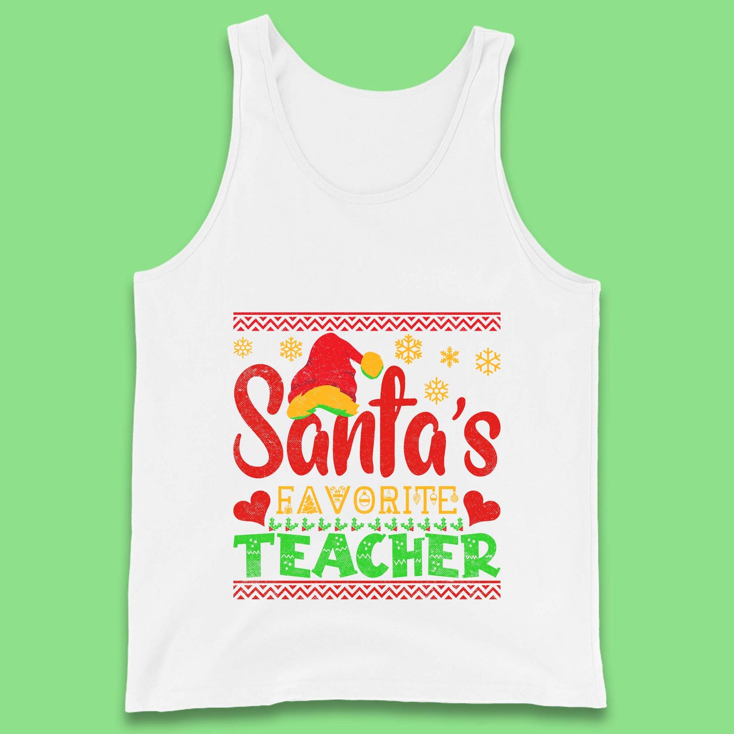 christmas santas favorite teacher tank top