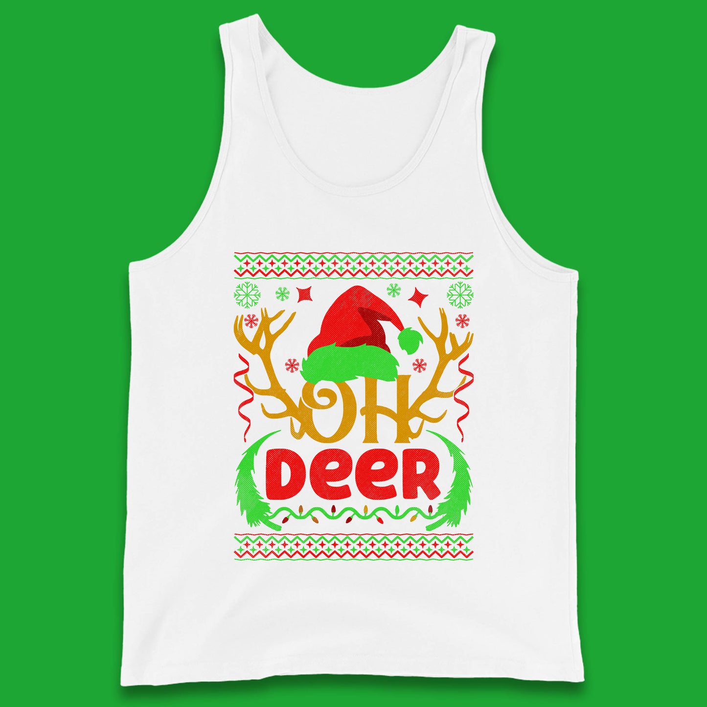 deer antlers christmas tank top
