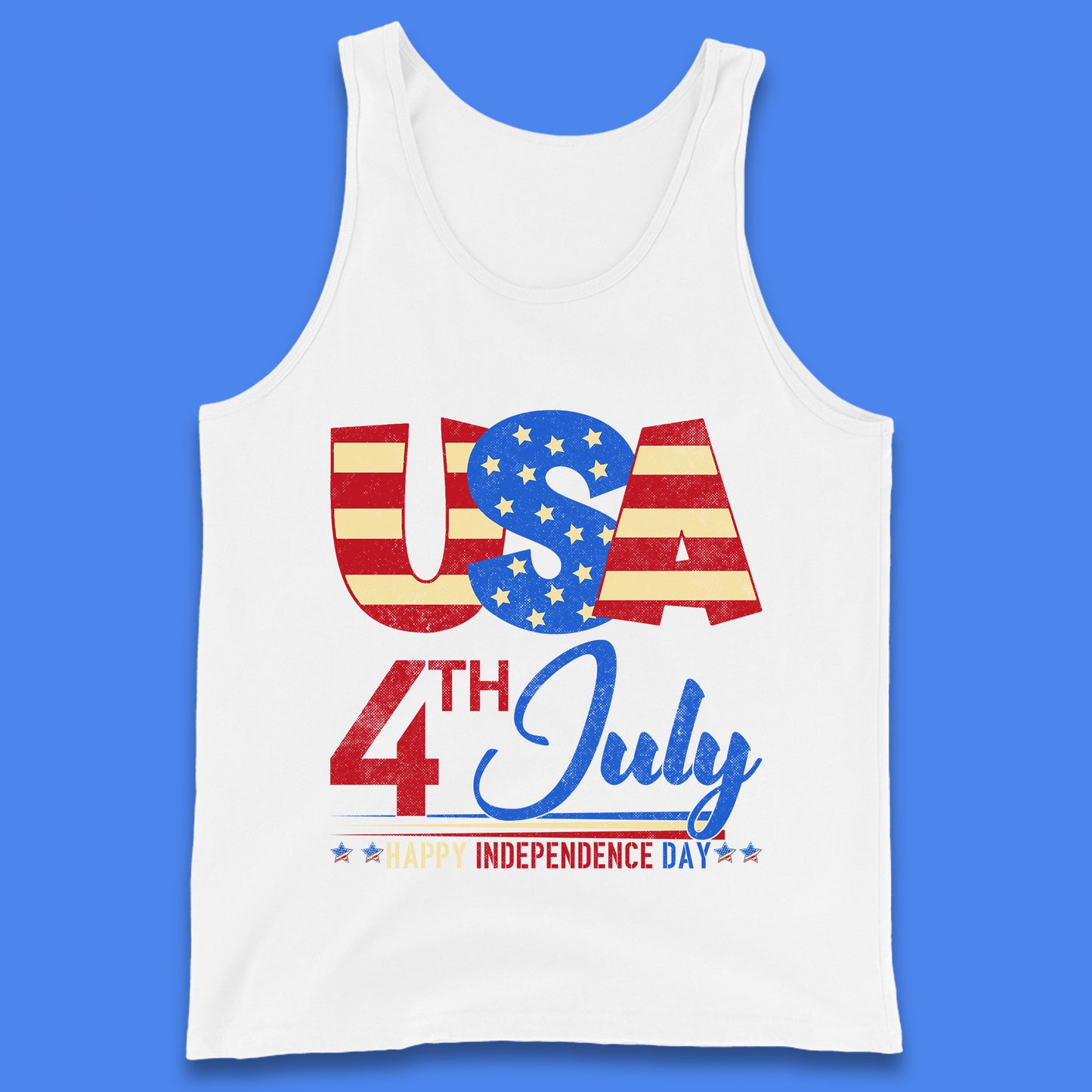 USA 4th July Happy Independence Day Celebration Patriotic Tank Top
