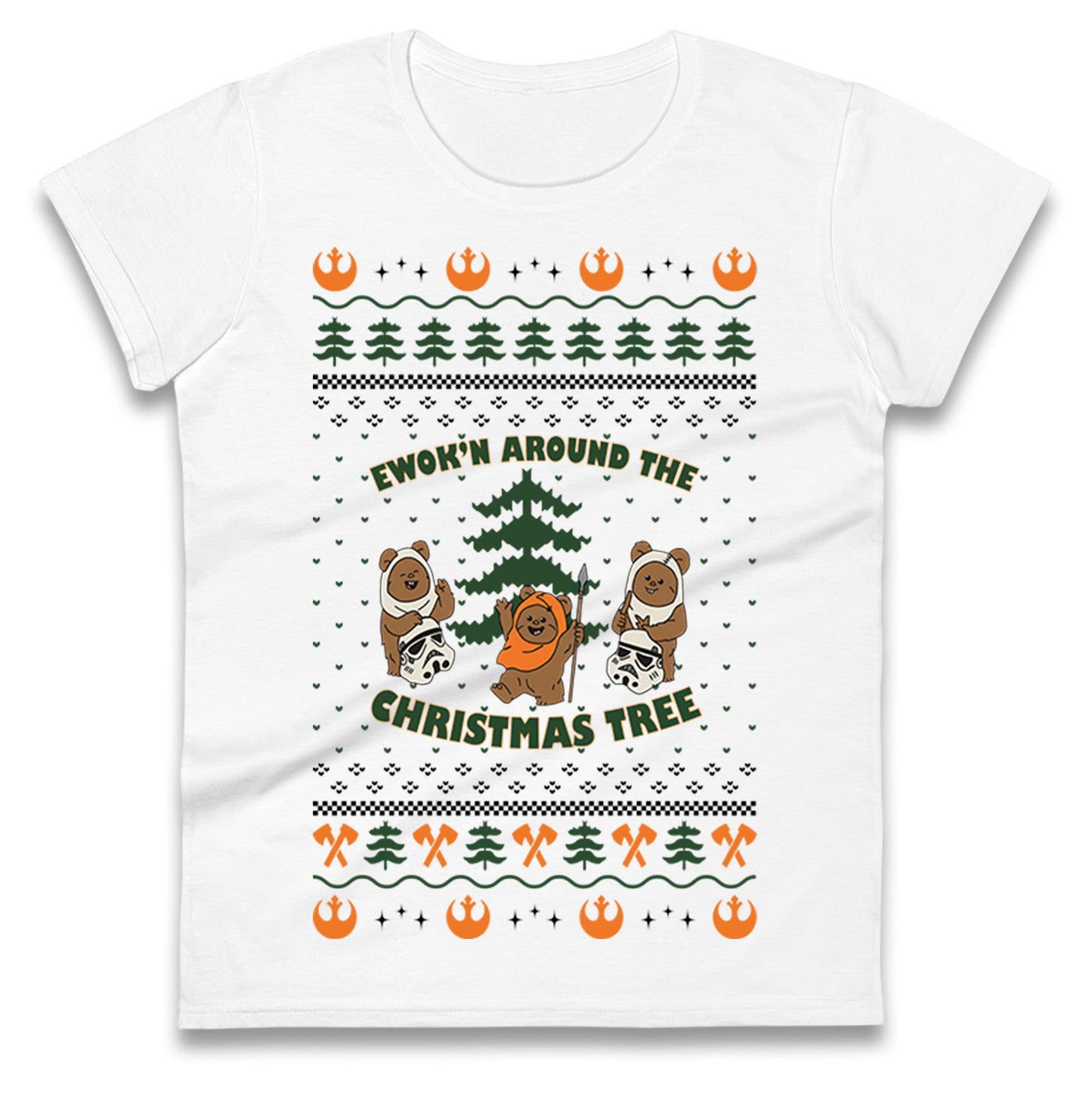 Star Wars Ewoks Christmas Ladies T Shirt