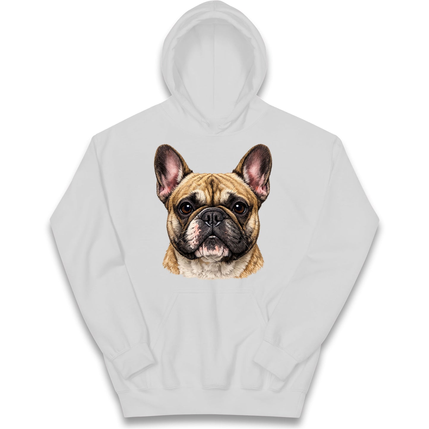French Bulldog Face Kids Hoodie