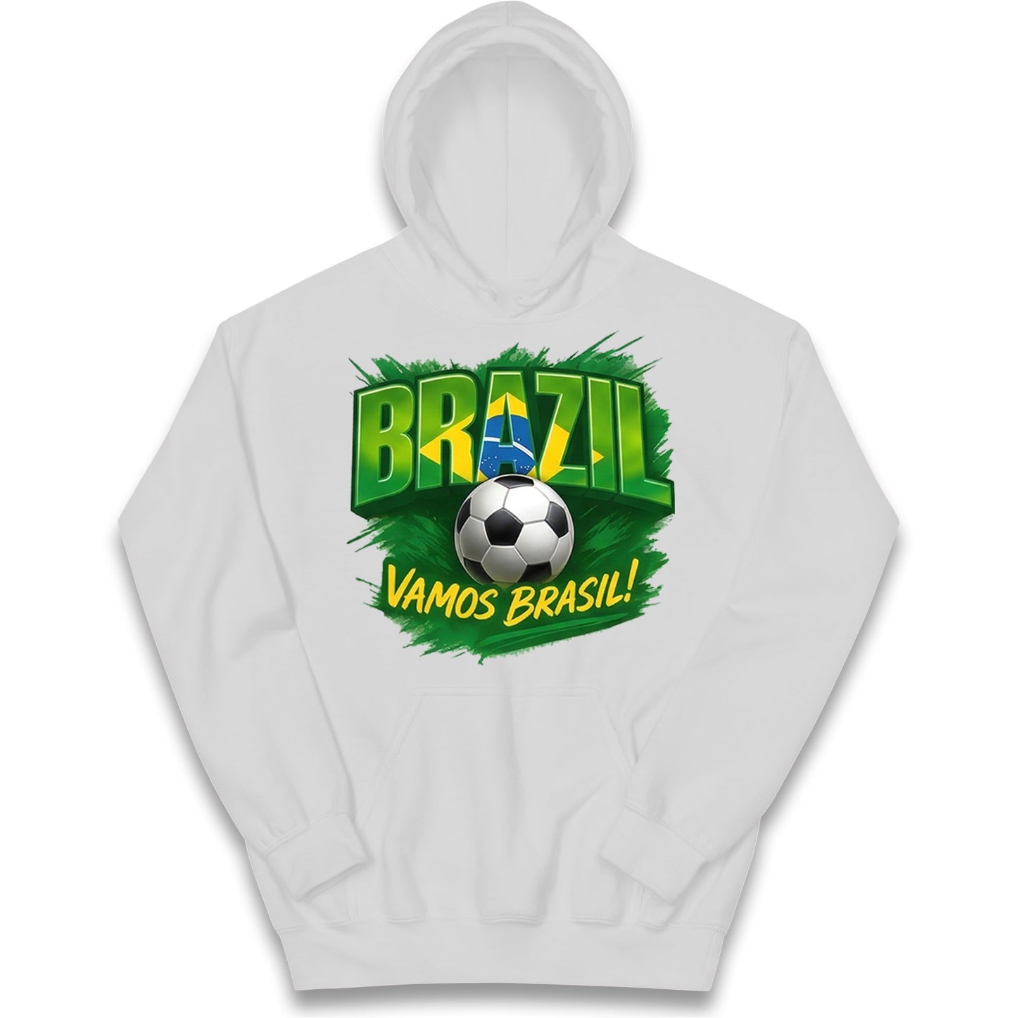 Brazil Retro Football Kids Hoodie
