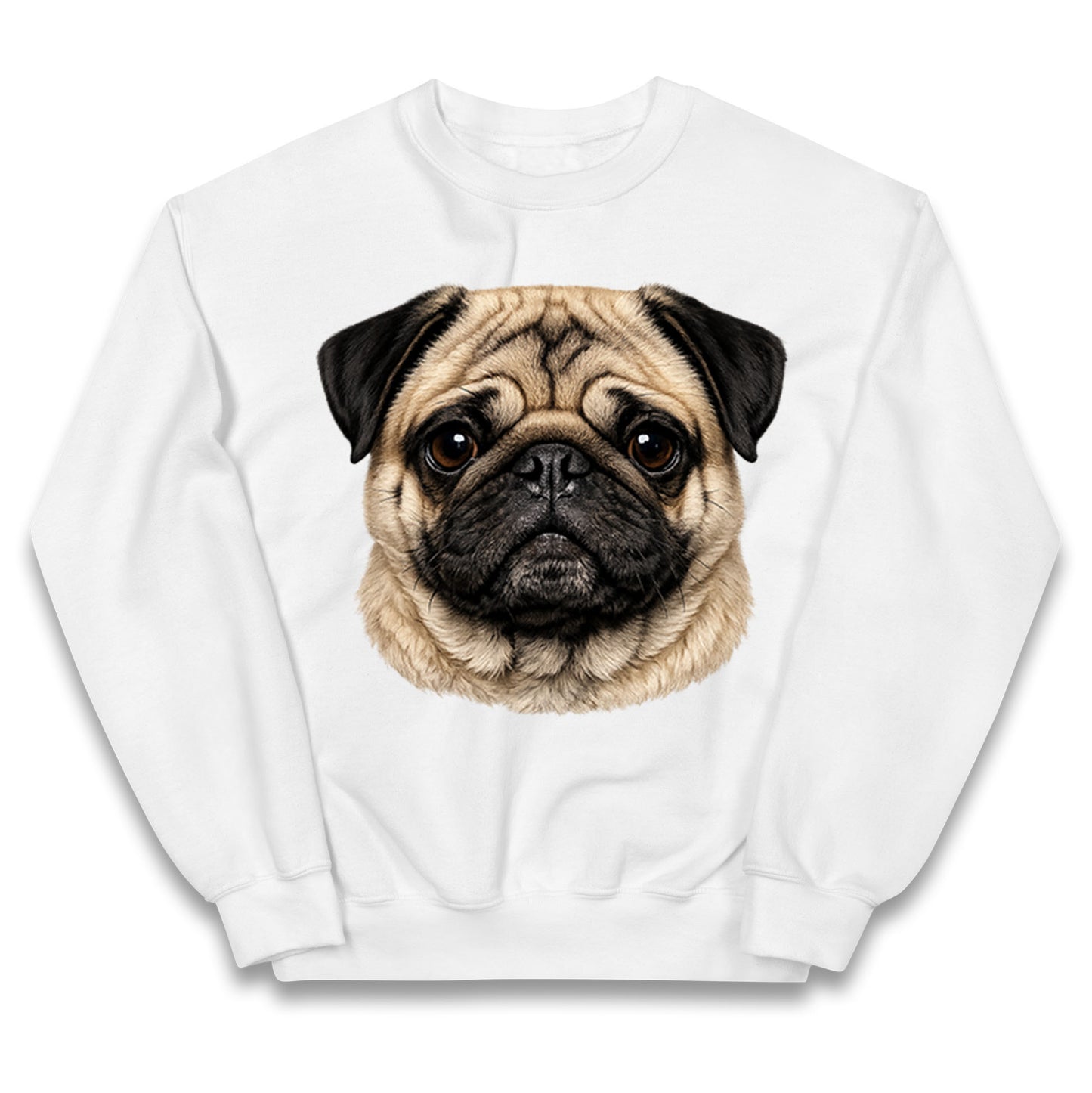 Pug Dog Face Kids Jumper